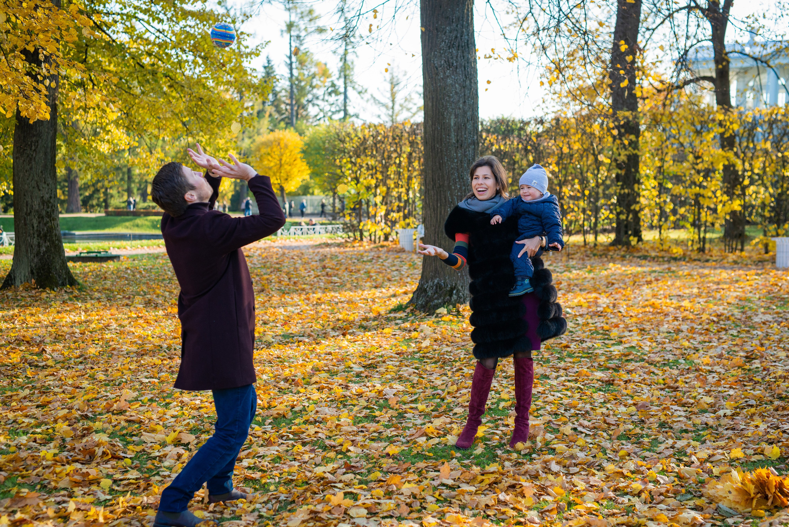 Егор, Валерия и Андрей осенняя прогулка. Портретный, семейный и свадебный фотограф в Санкт-Петербурге и в Пушкине Ширяев Денис