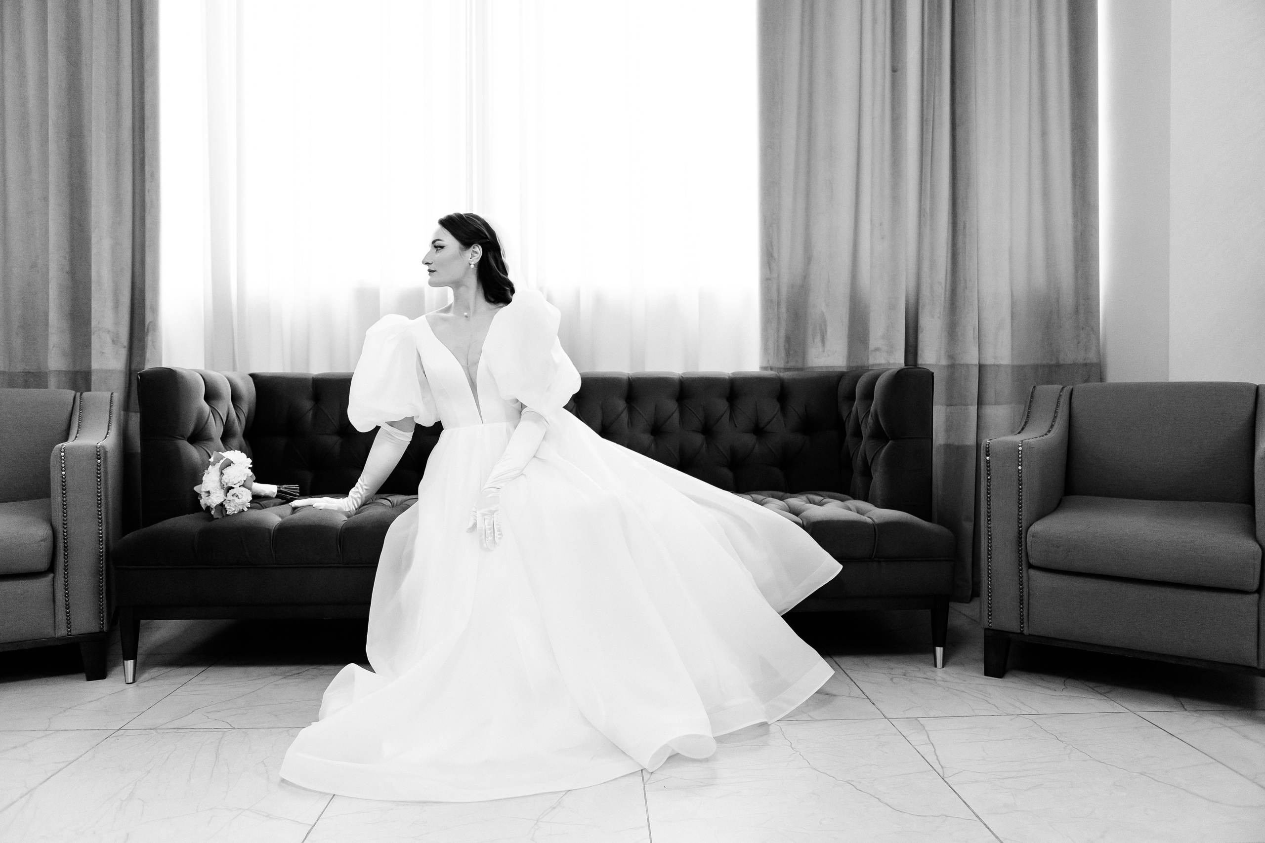 Свадебная фотосессия в Дворце Бракосочетания № 4. Свадебный фотограф в Москве