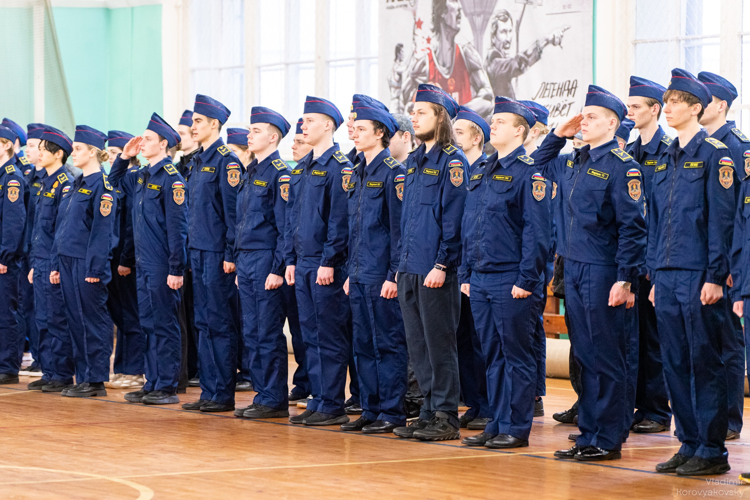 Торжественное закрытие курса военной подготовки. Фотограф Владимир Коровяковский