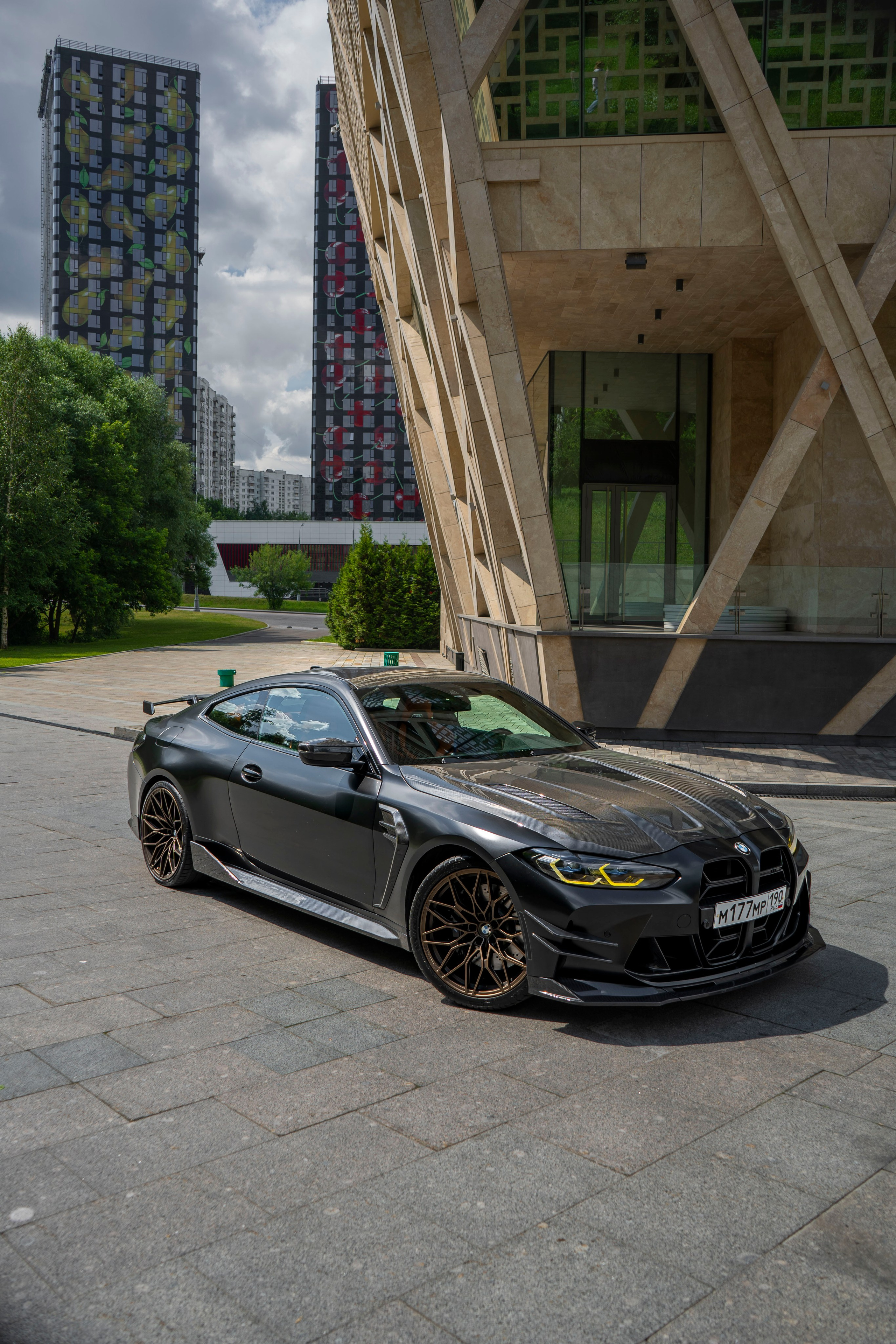 BMW M4 (Black matte). Автомобильный фотограф Ногинск Денис Городок