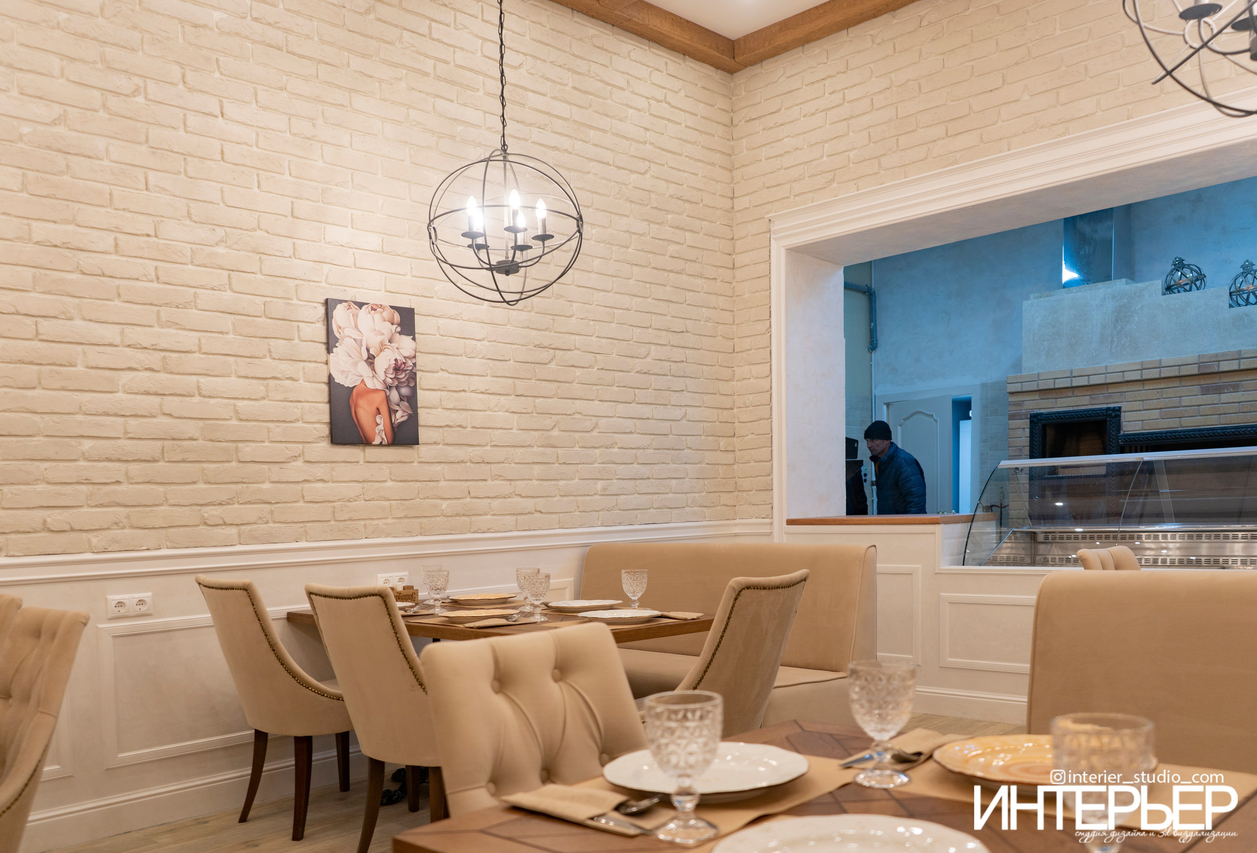 Кафе «Барбарис» г. Кисловодск. Дизайн интерьера, 3D визуализация и 3D моделирование. Создание проектов и чертежей. КМВ: Кисловодск, Пятигорск, Ессентуки и удаленно