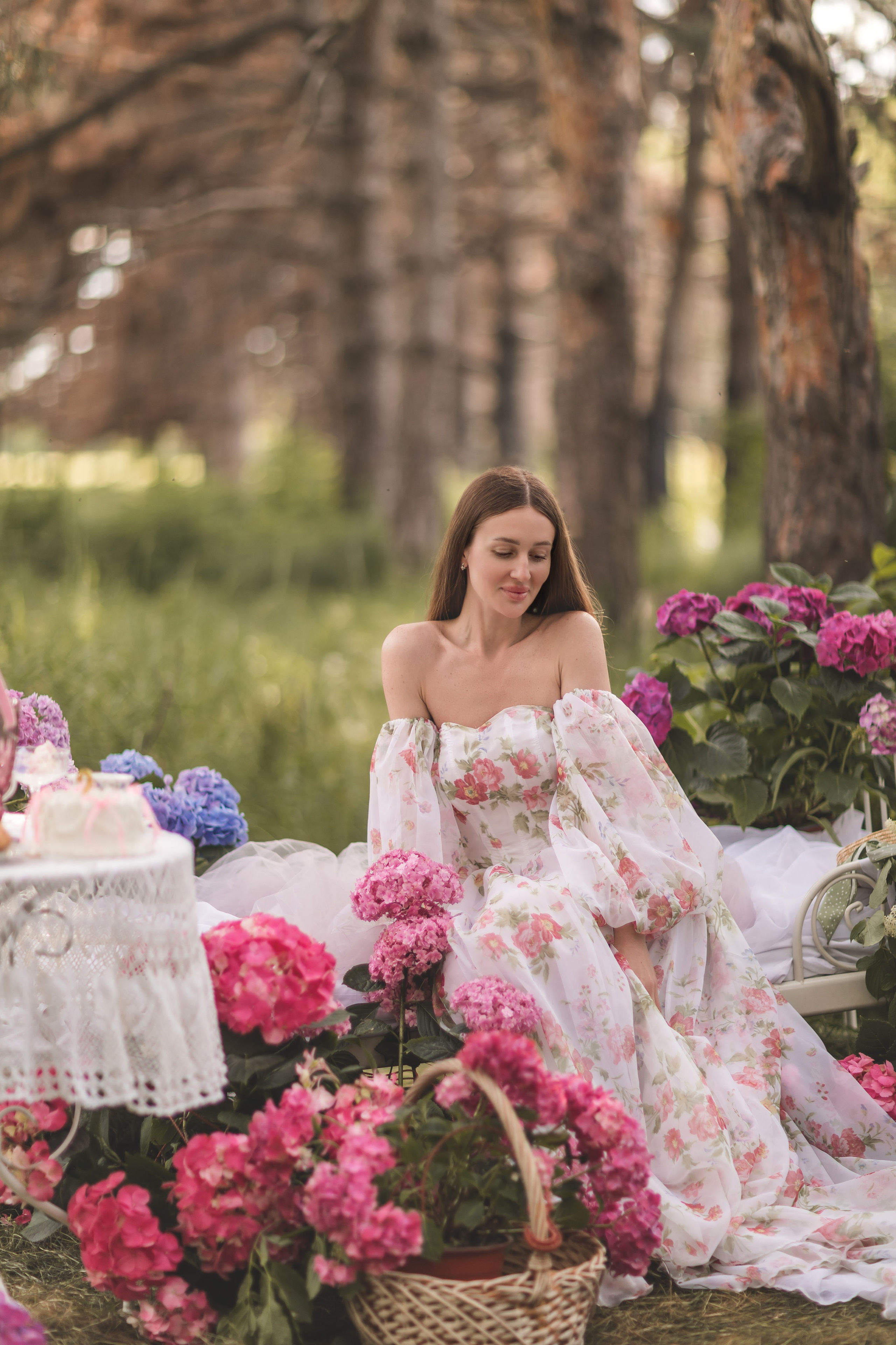 Пикник с гортензией. Семейный и детский фотограф Краснодар Валерия Власенко
