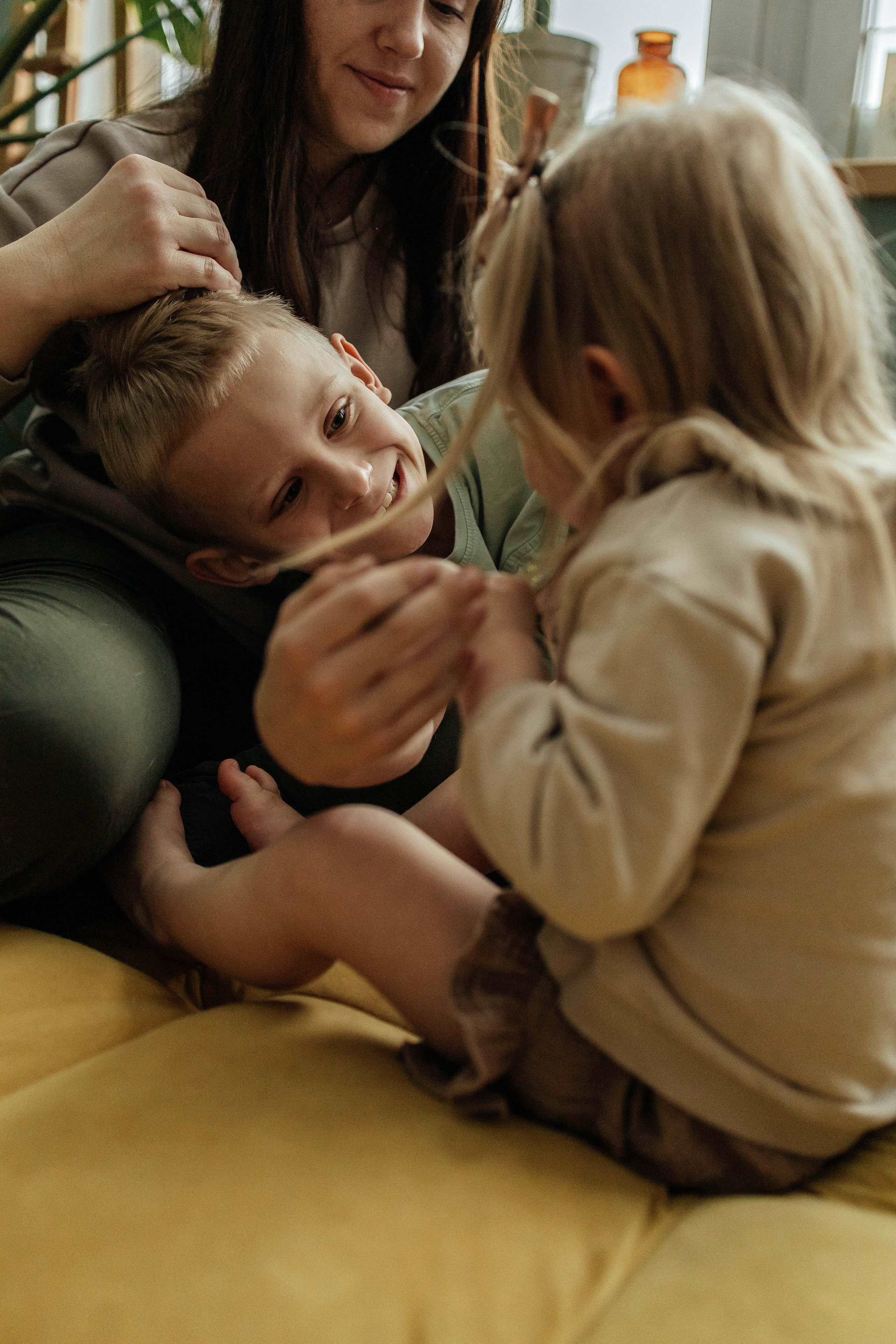 Фотосессия с детьми дома для Вадима, Кати, Феди и Алисы. Семейный фотограф в Москве, Щелково, Фрязино _ Виктория Степанова