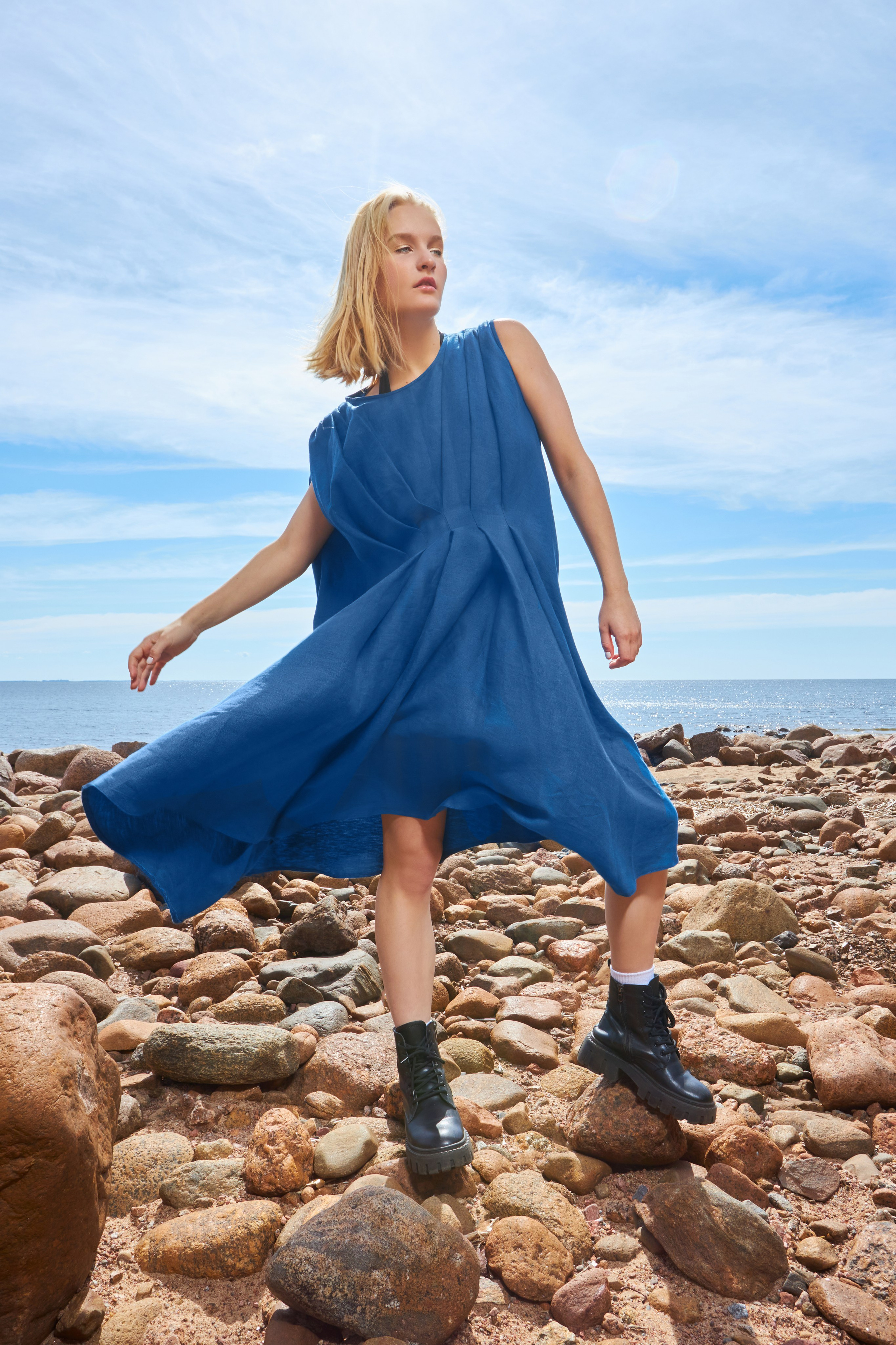 Съёмка на Финском заливе. Одежда из Санкт-Петербурга СИНИОКО