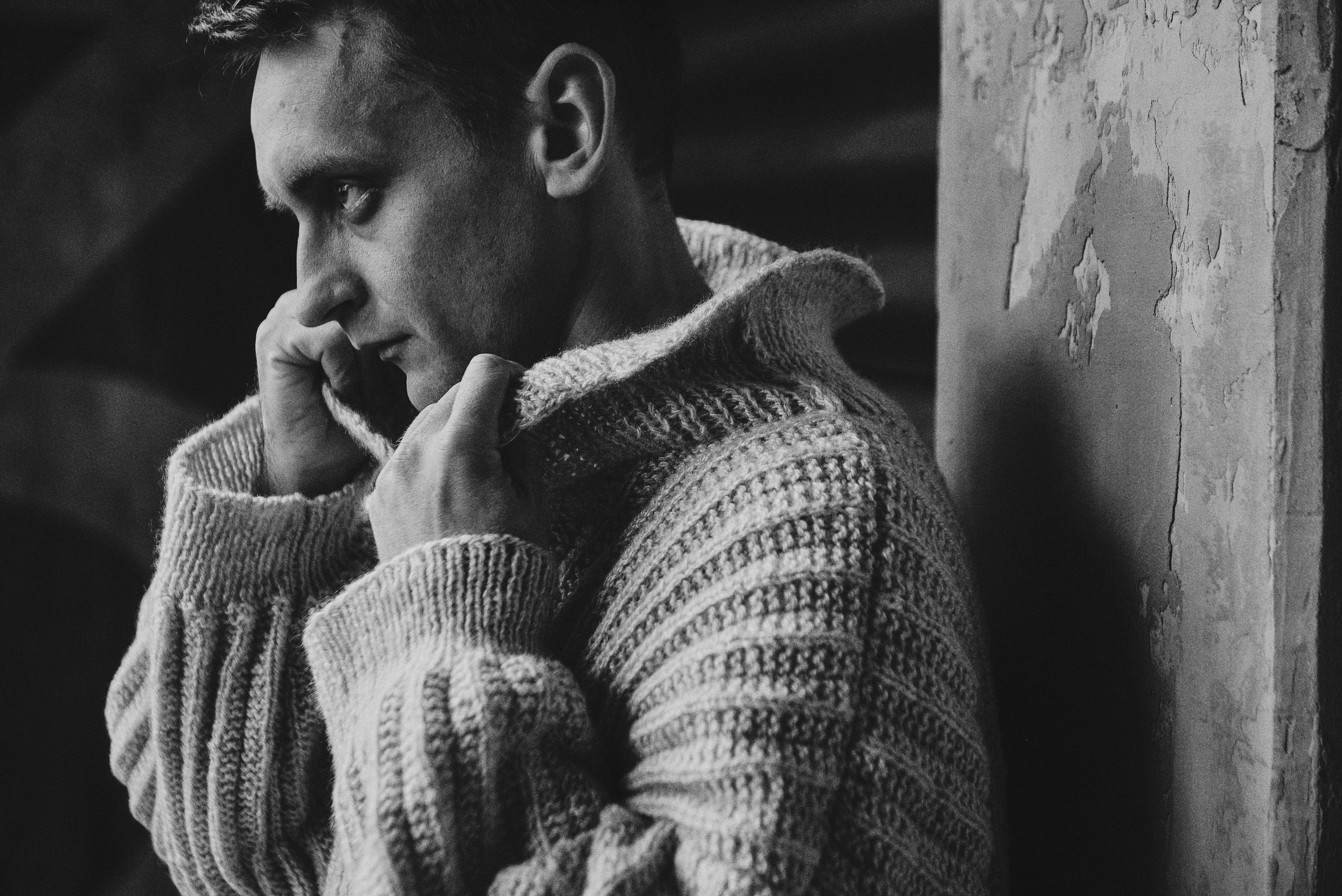 Мужской чб портрет. Фотограф пенза