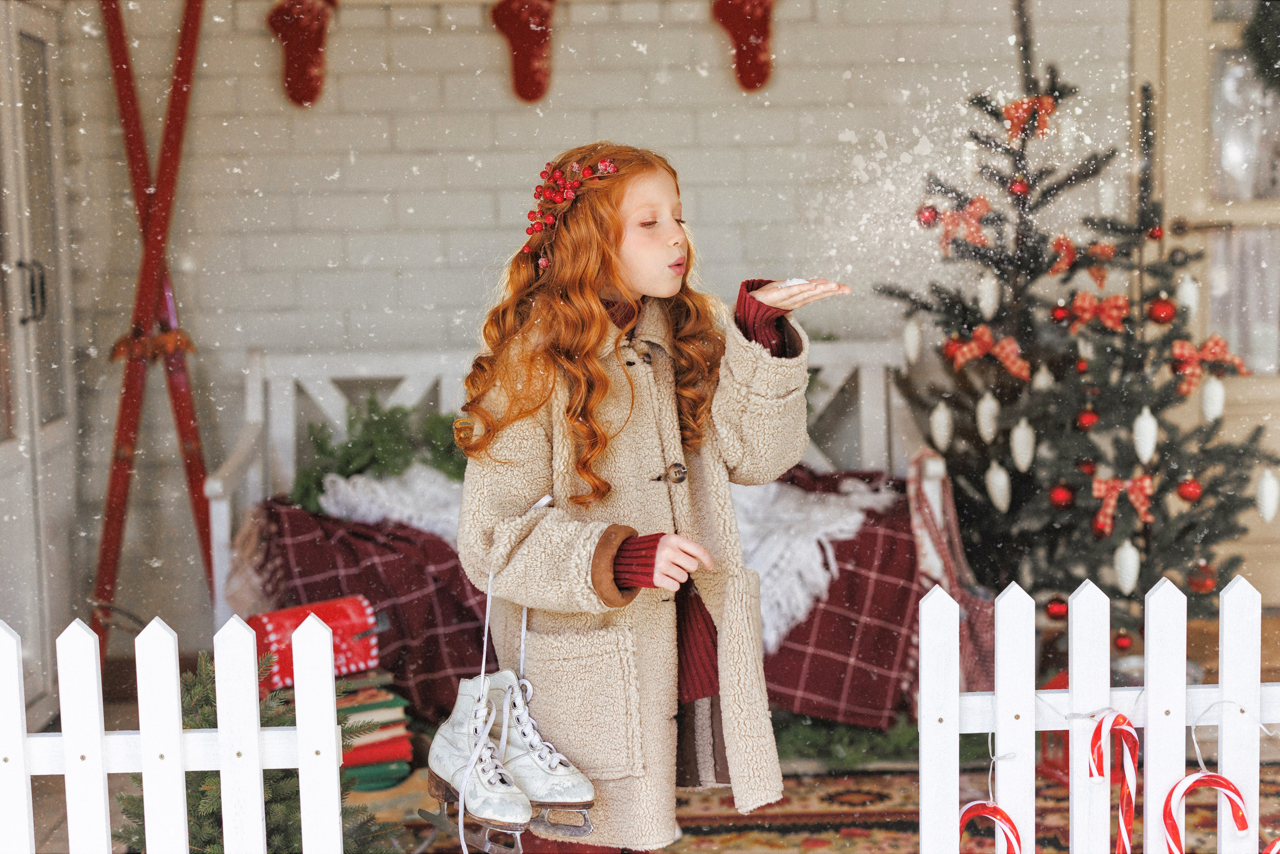 Новогодняя фотосессия с Рыжим пони, город Краснодар. Семейный и детский фотограф в Краснодаре Анна Трашкова