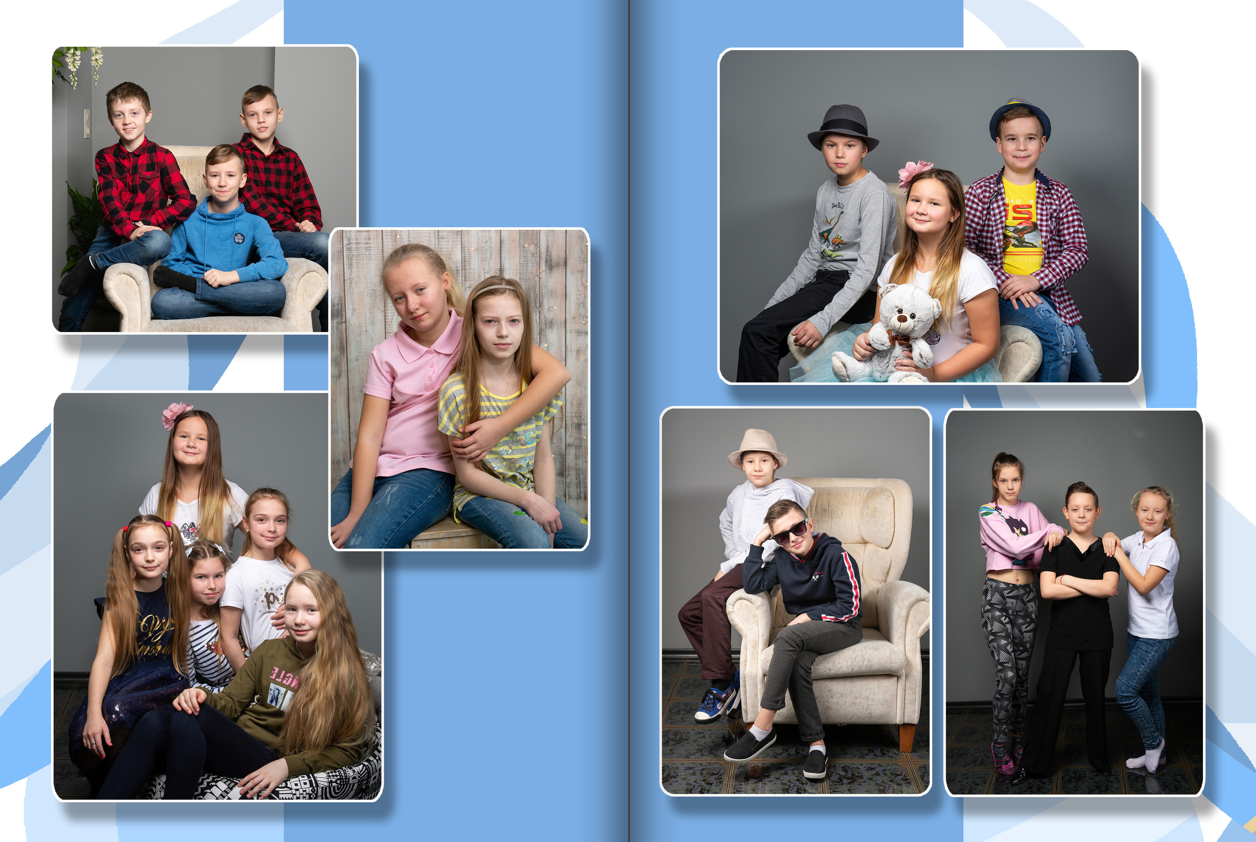 Дизайн альбома для 4 класса Голубой. Выпускные альбомы — Студия Максимус Санкт-Петербург