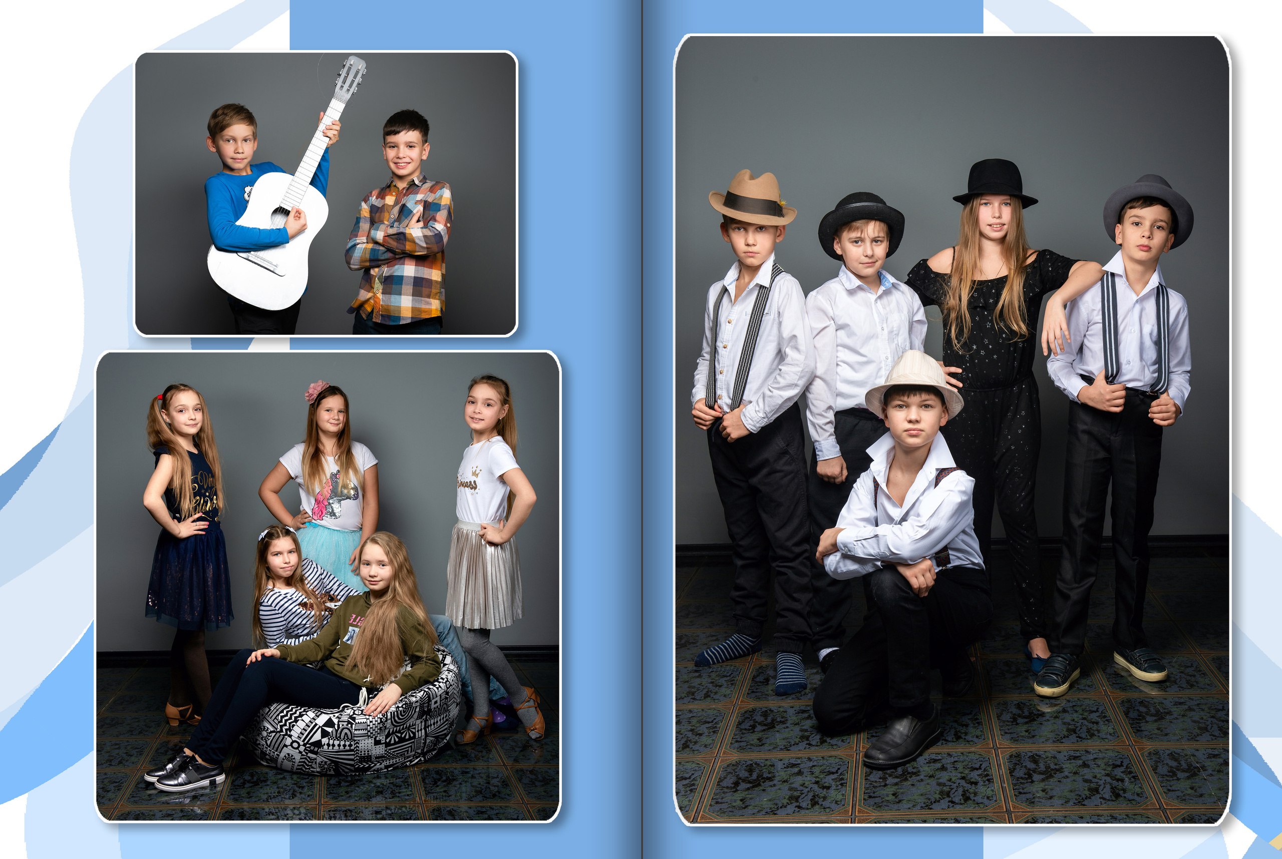 Дизайн альбома для 4 класса Голубой. Выпускные альбомы — Студия Максимус Санкт-Петербург