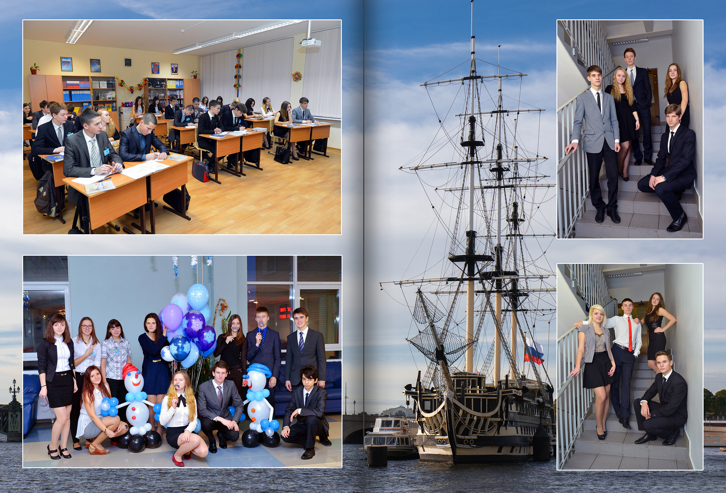 Оформление выпускного альбома  9 - 11 класс дизайн Любимый город. Выпускные альбомы — Студия Максимус Санкт-Петербург