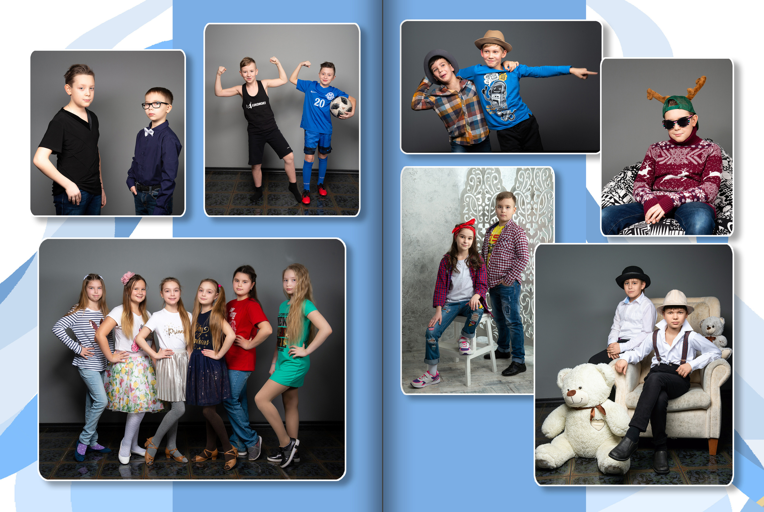 Дизайн альбома для 4 класса Голубой. Выпускные альбомы — Студия Максимус Санкт-Петербург