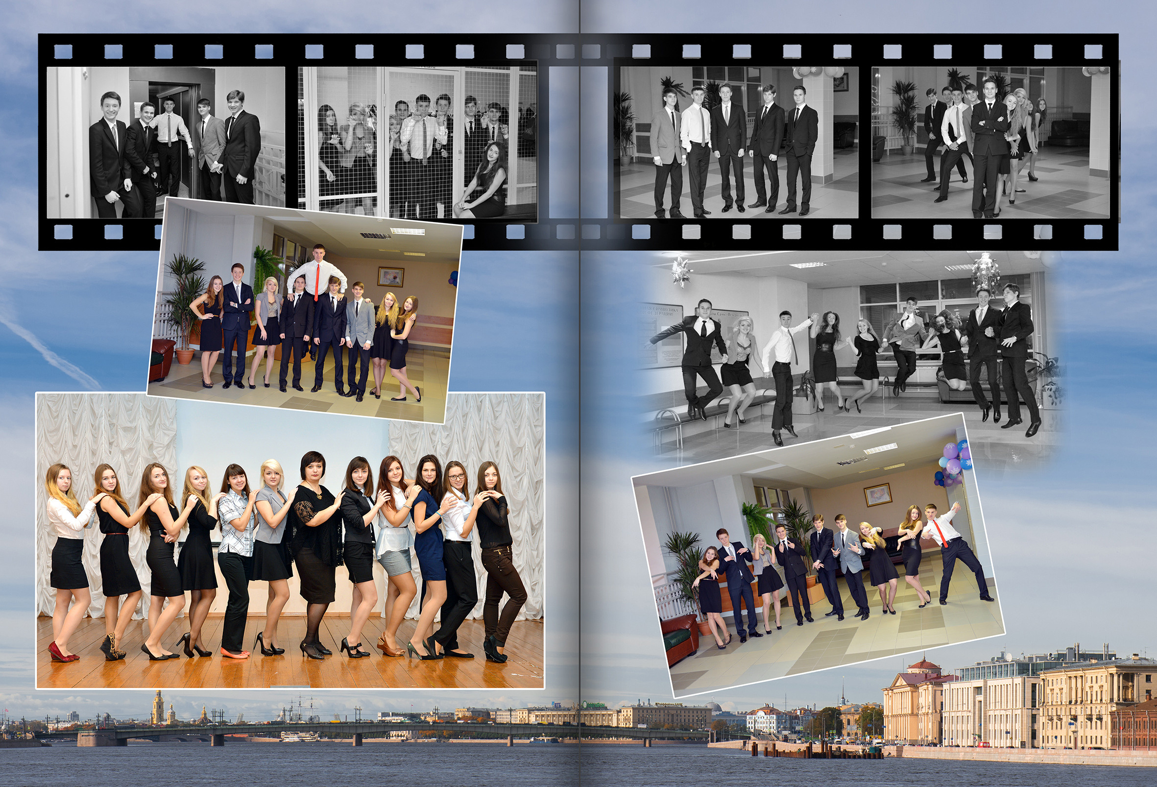 Оформление выпускного альбома  9 - 11 класс дизайн Любимый город. Выпускные альбомы — Студия Максимус Санкт-Петербург