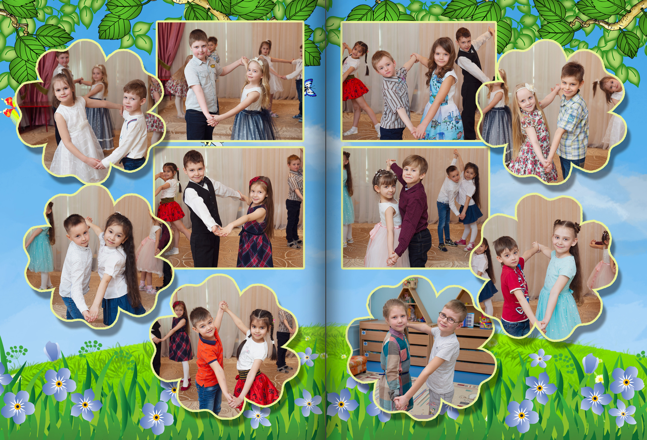 Дизайн фотоальбома Незабудки. Выпускные альбомы — Студия Максимус Санкт-Петербург