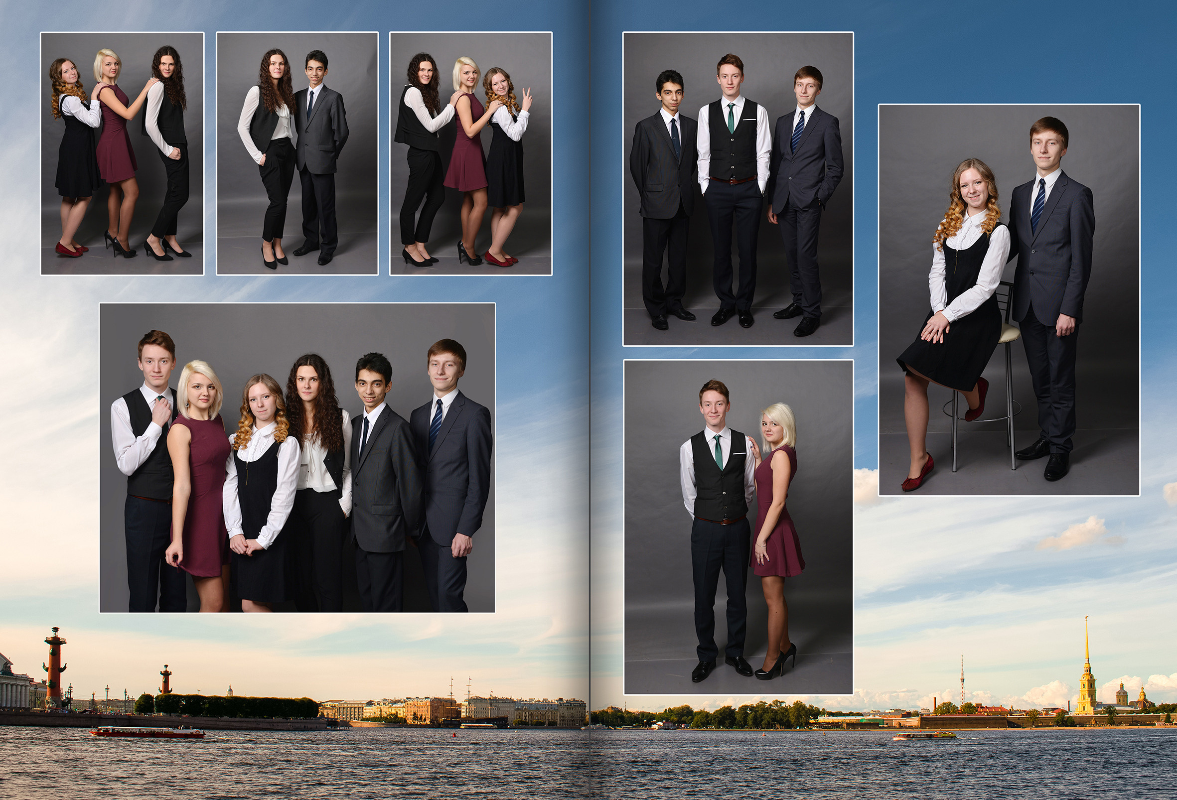 Оформление выпускного альбома  9 - 11 класс дизайн Любимый город. Выпускные альбомы — Студия Максимус Санкт-Петербург