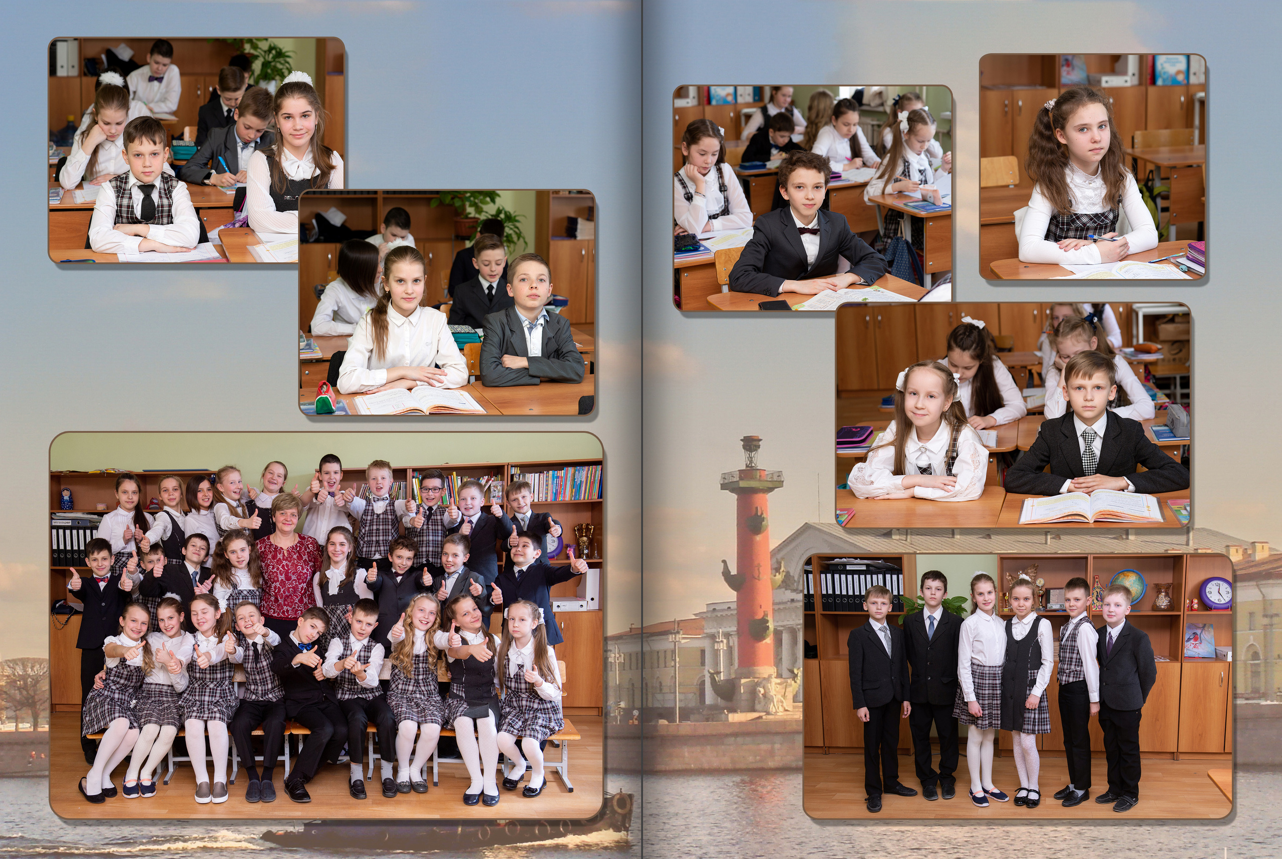 Дизайн альбома для 4 класса Солнечный. Выпускные альбомы — Студия Максимус Санкт-Петербург