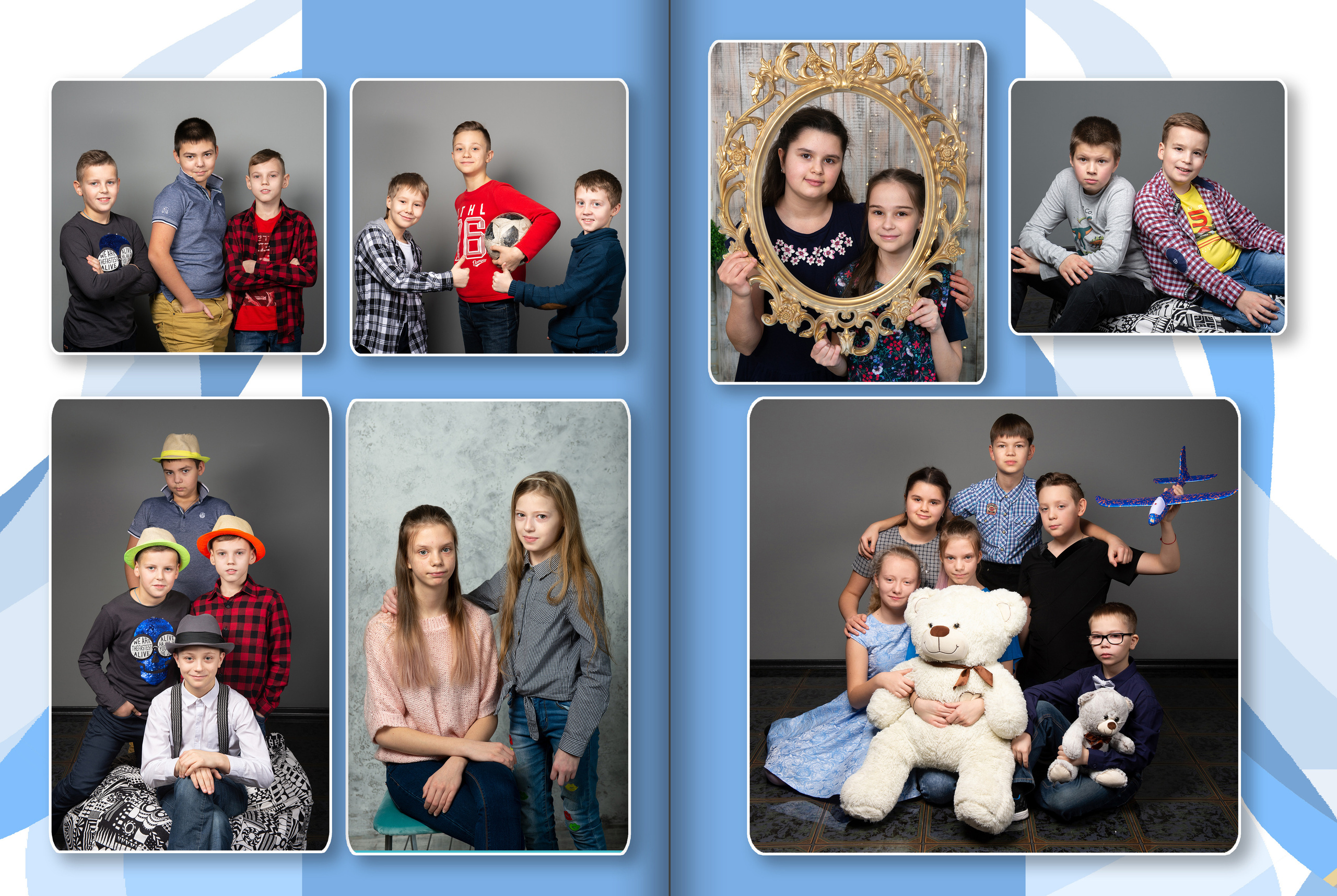 Дизайн альбома для 4 класса Голубой. Выпускные альбомы — Студия Максимус Санкт-Петербург