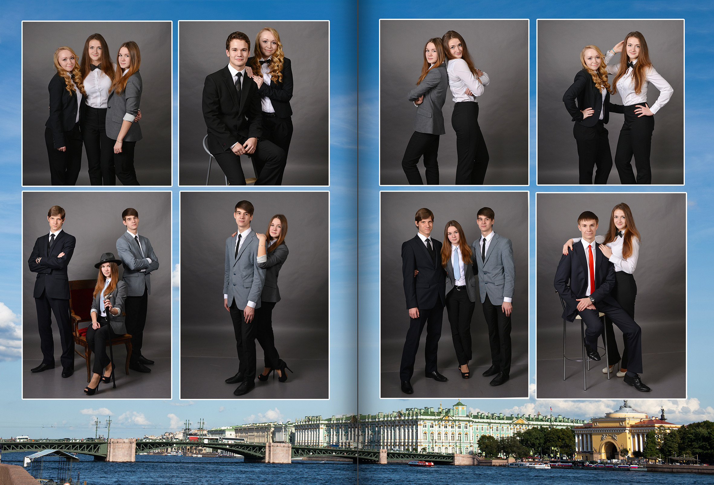 Оформление выпускного альбома  9 - 11 класс дизайн Любимый город. Выпускные альбомы — Студия Максимус Санкт-Петербург