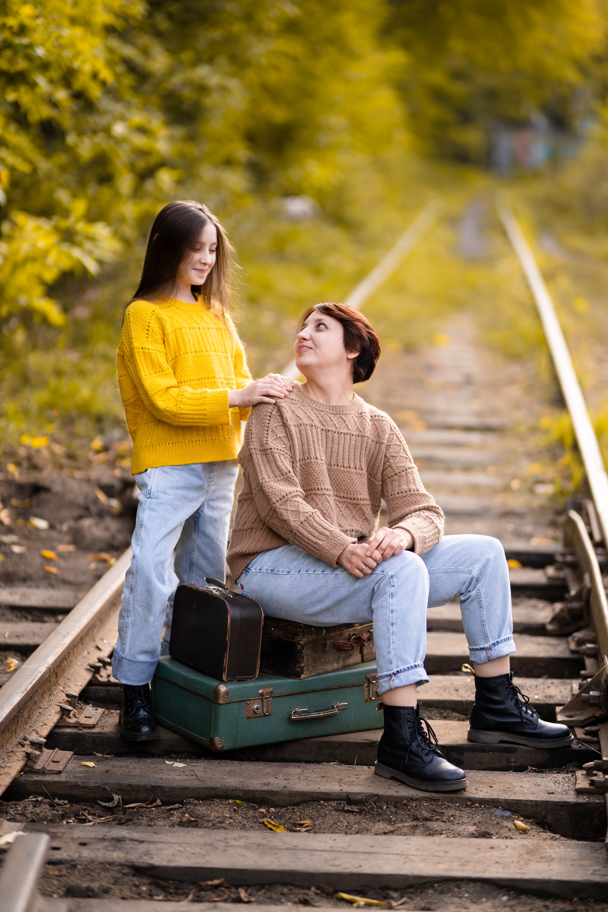 Съемка на железной дороге. Детский, семейный фотограф: newborn, беременность, годовасие, репортаж. Москва