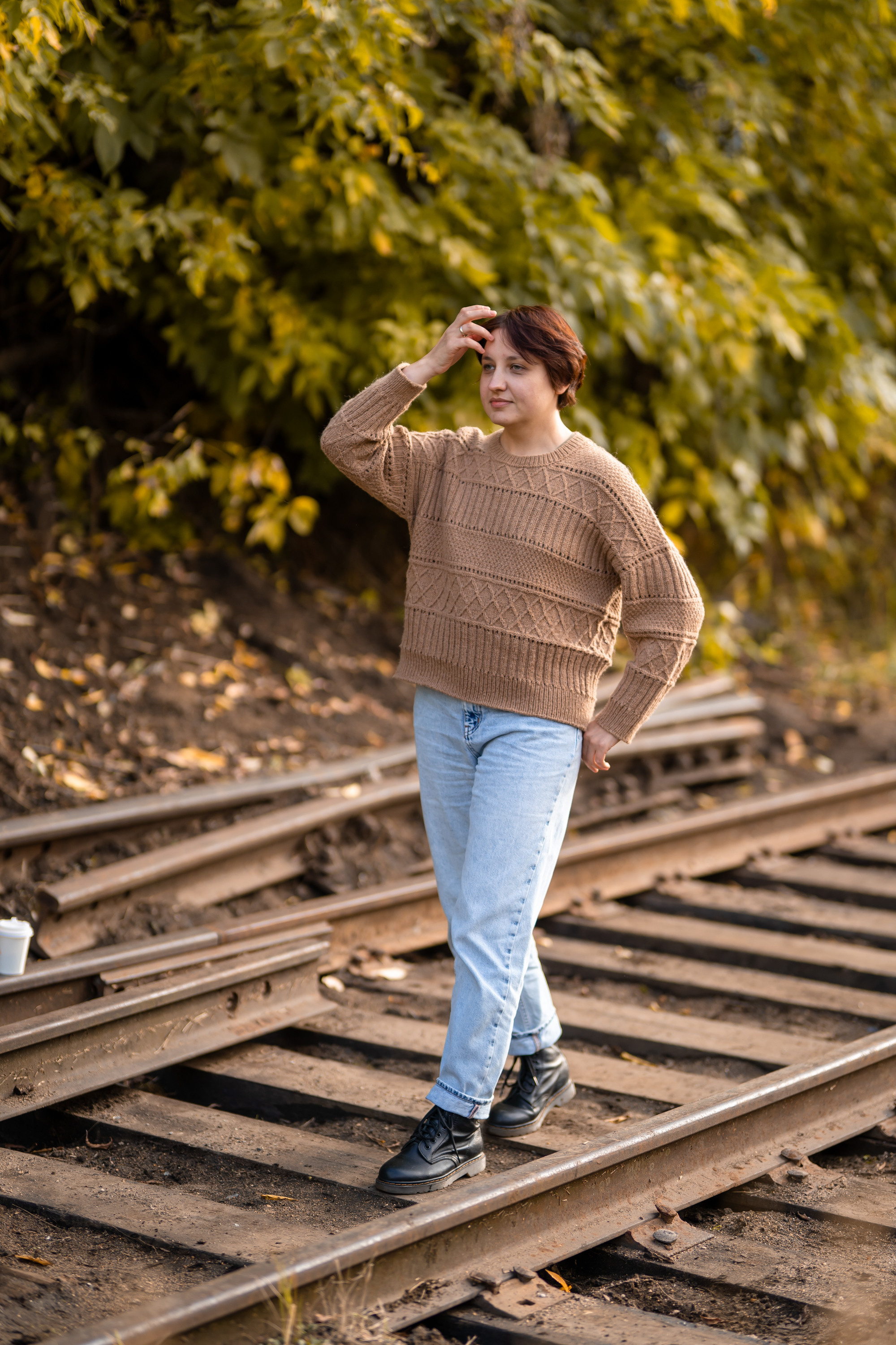 Съемка на железной дороге. Детский, семейный фотограф: newborn, беременность, годовасие, репортаж. Москва