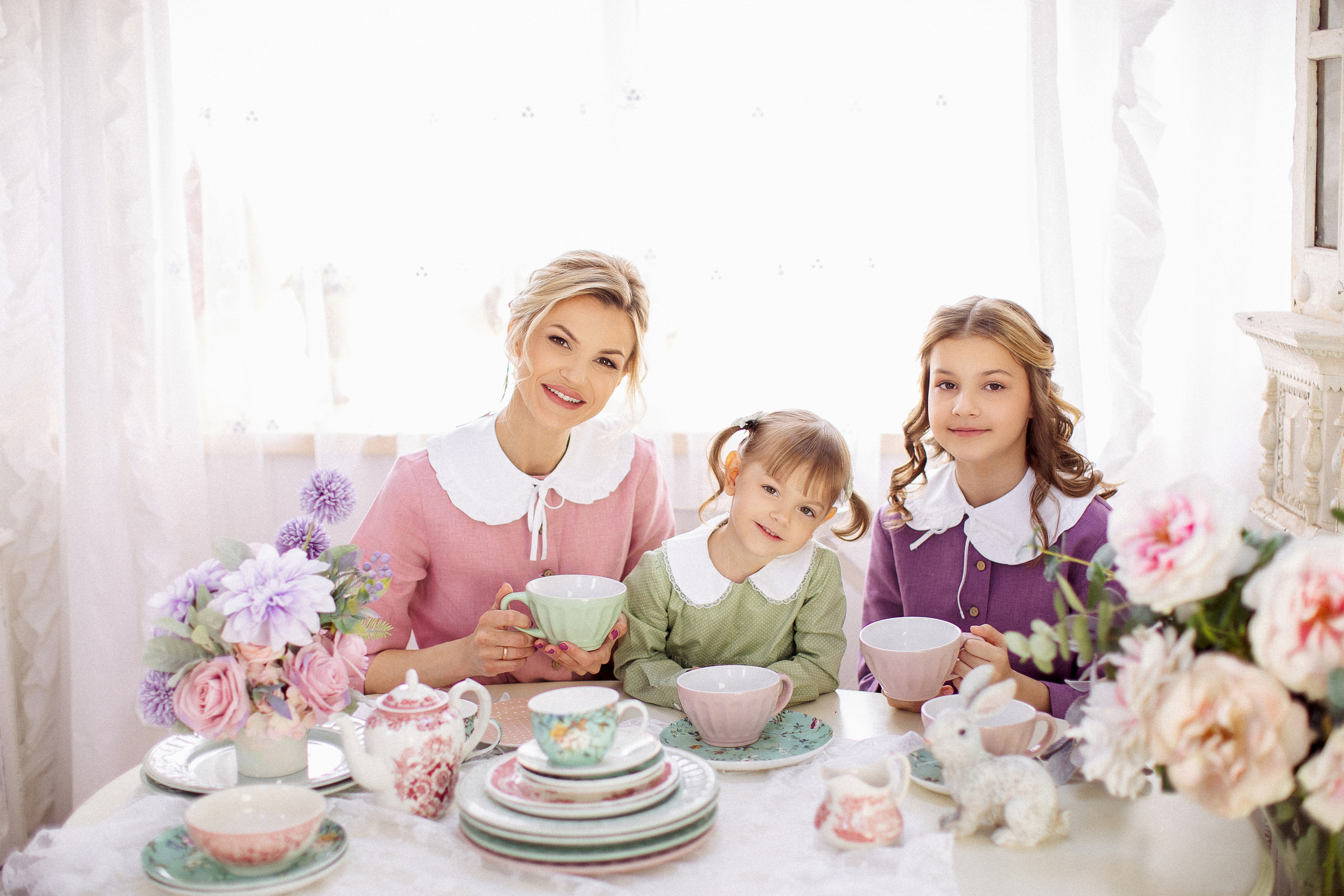 Пасха в стиле «Прованс», мама и дочки. Семейный и детский фотограф в Краснодаре Анна Трашкова