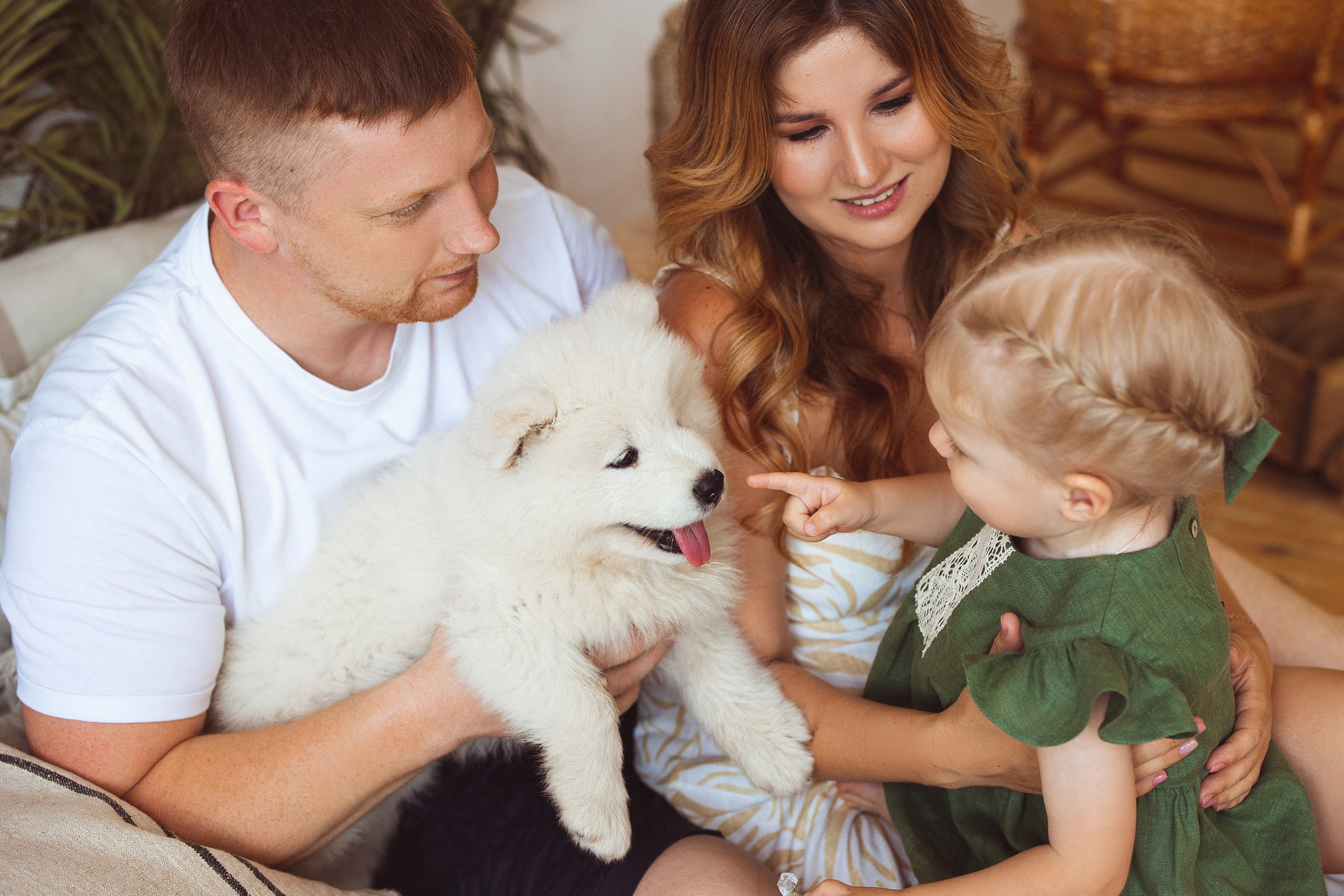С щенками. Семейный и детский фотограф в Краснодаре Анна Трашкова