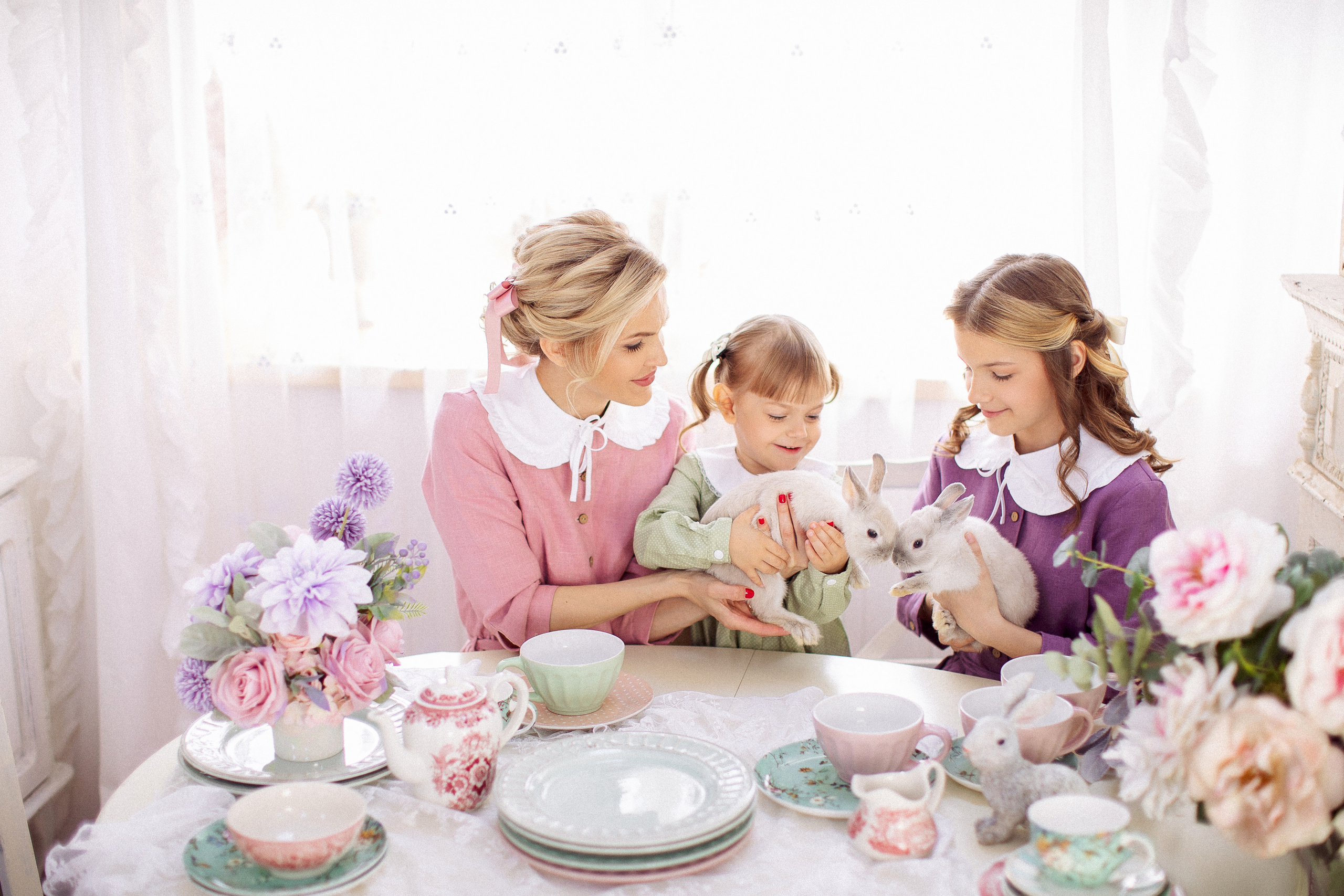 Пасха в стиле «Прованс», мама и дочки. Семейный и детский фотограф в Краснодаре Анна Трашкова