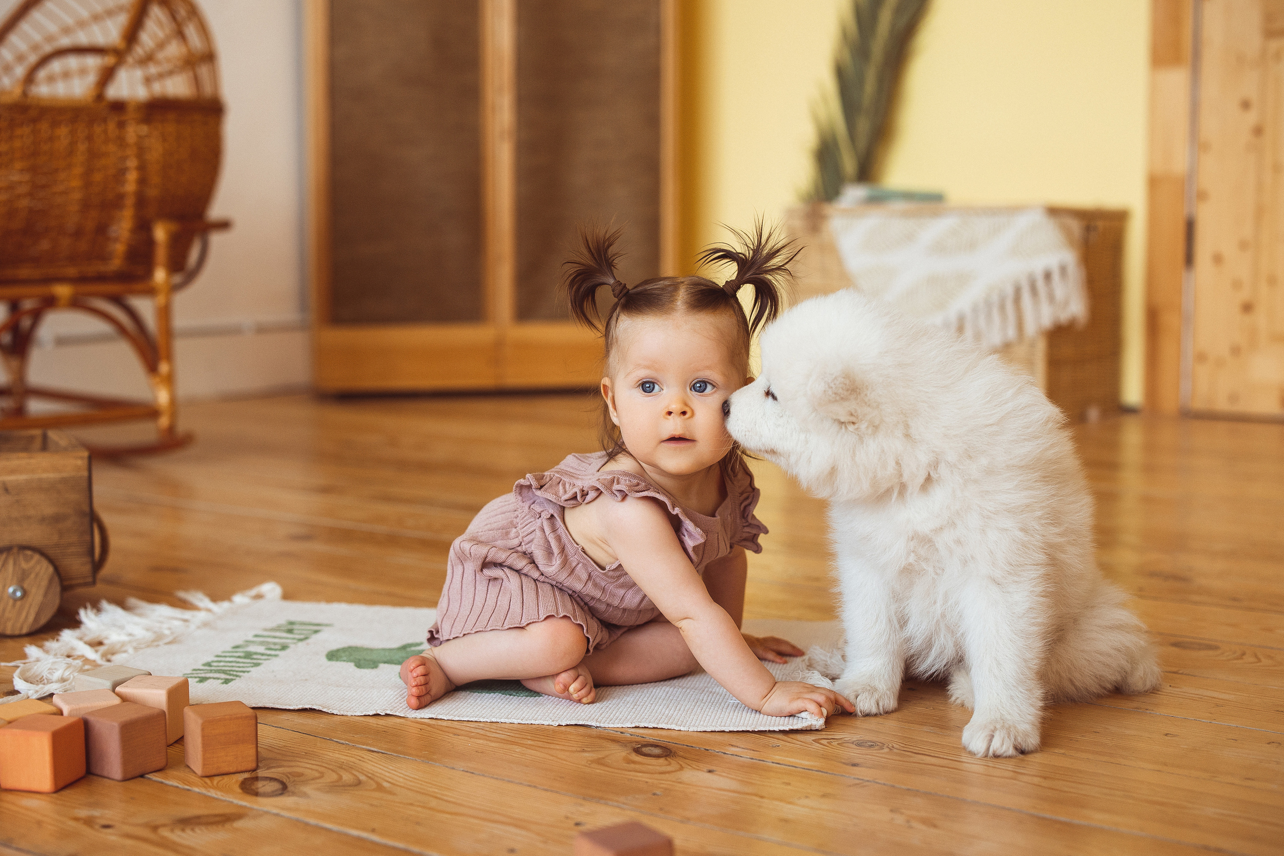 С щенками. Семейный и детский фотограф в Краснодаре Анна Трашкова