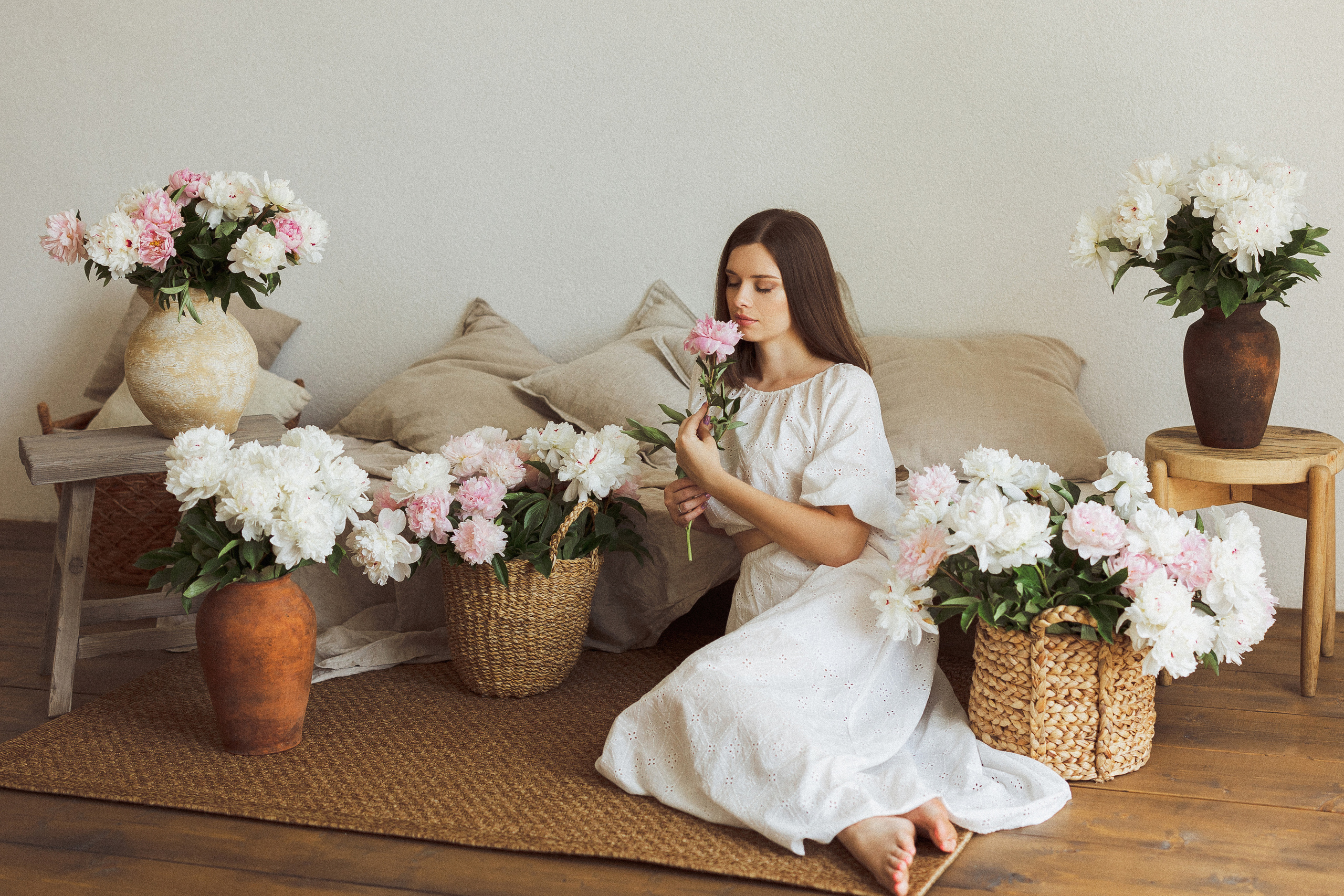 Алина и Дана, Пионы. Семейный и детский фотограф в Краснодаре Анна Трашкова