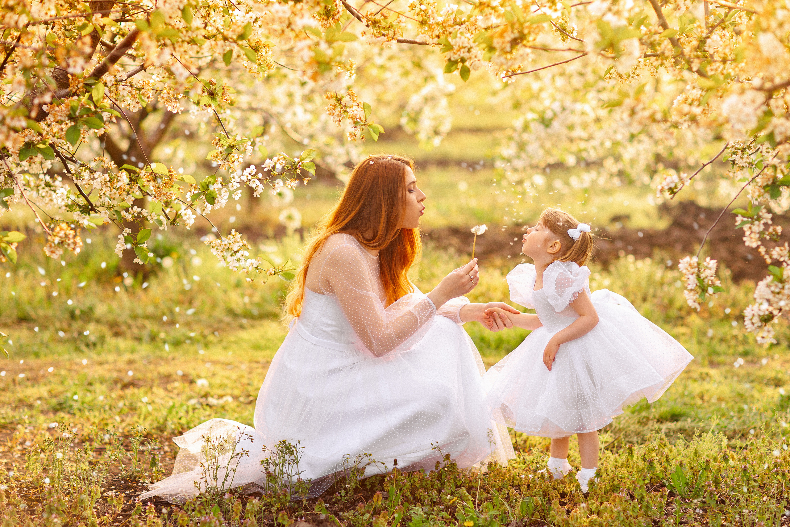 Фотосессия в цветущем саду, Краснодар. Семейный и детский фотограф в Краснодаре Анна Трашкова