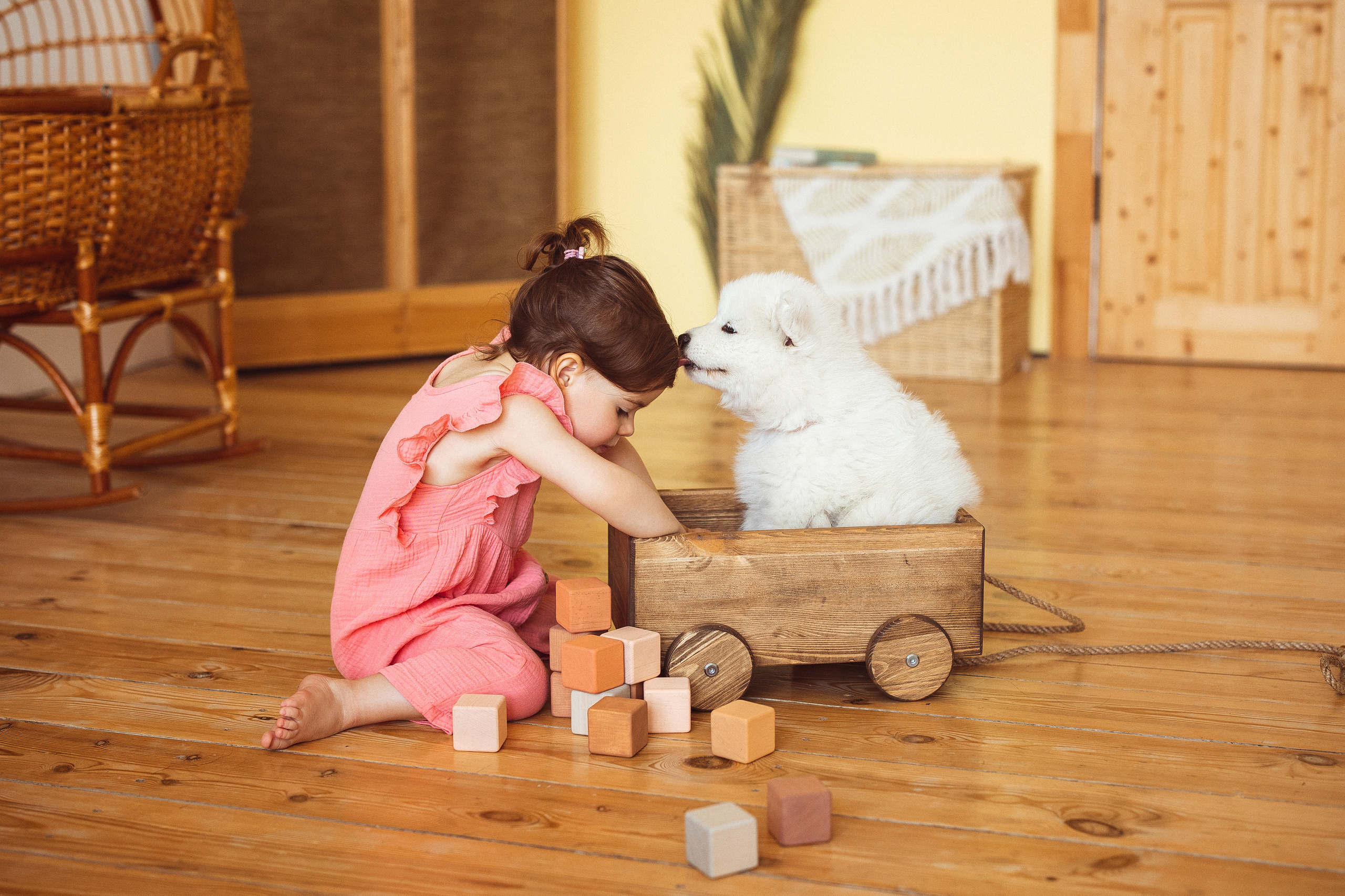 С щенками. Семейный и детский фотограф в Краснодаре Анна Трашкова