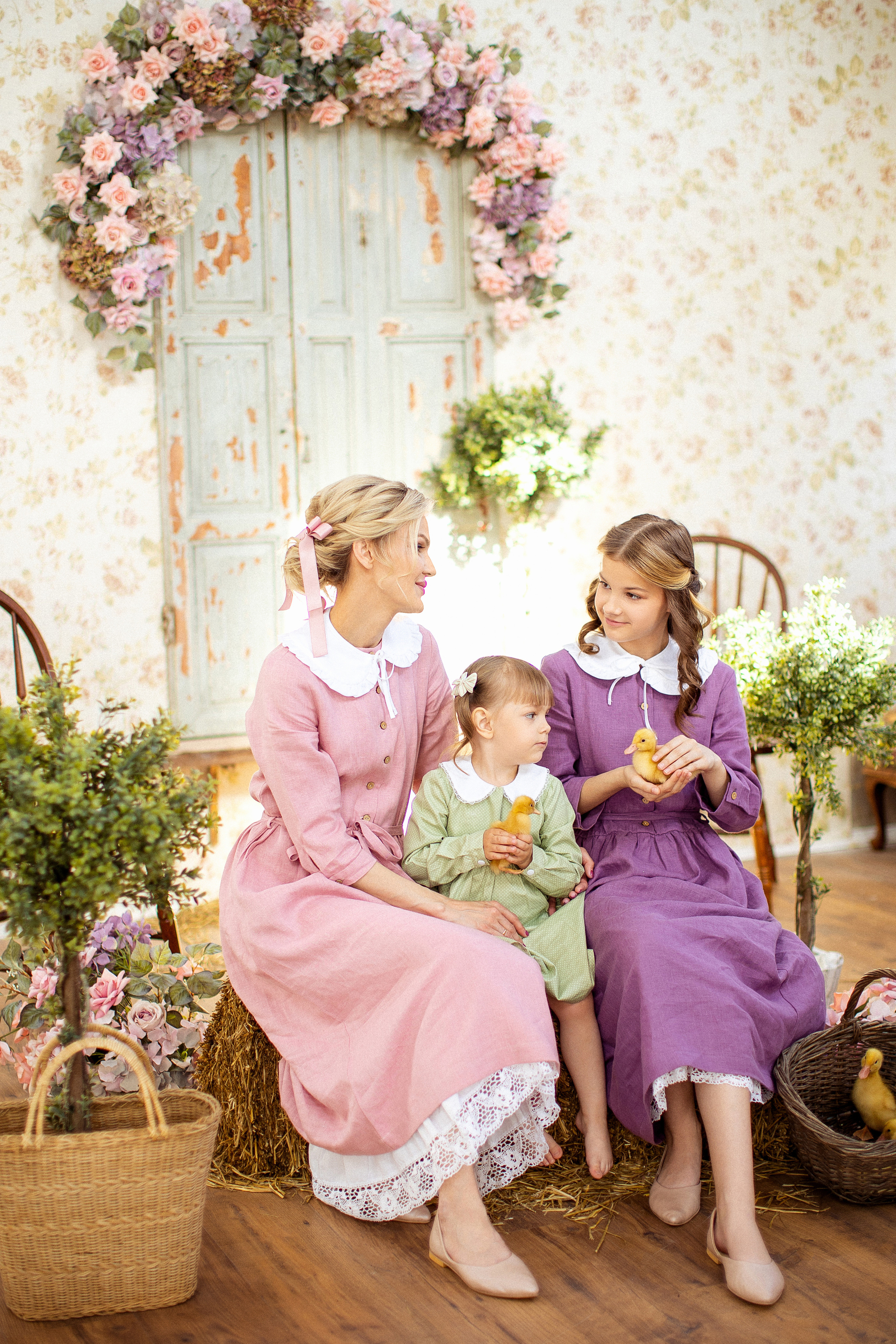Пасха в стиле «Прованс», мама и дочки. Семейный и детский фотограф в Краснодаре Анна Трашкова