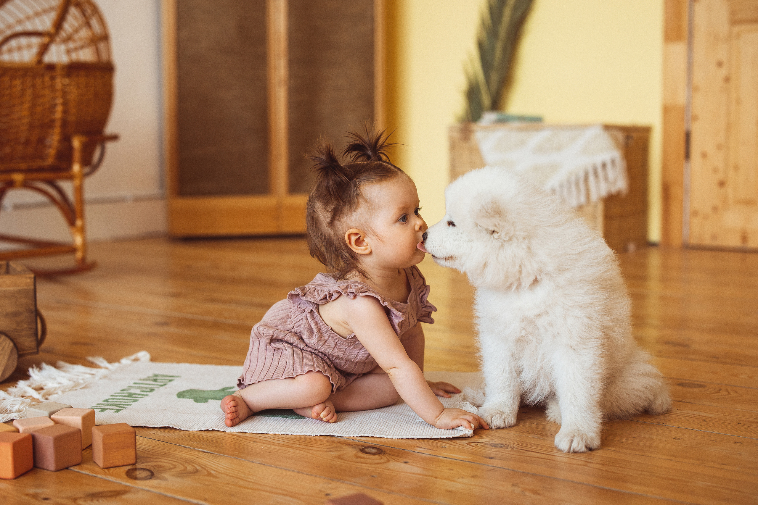 С щенками. Семейный и детский фотограф в Краснодаре Анна Трашкова