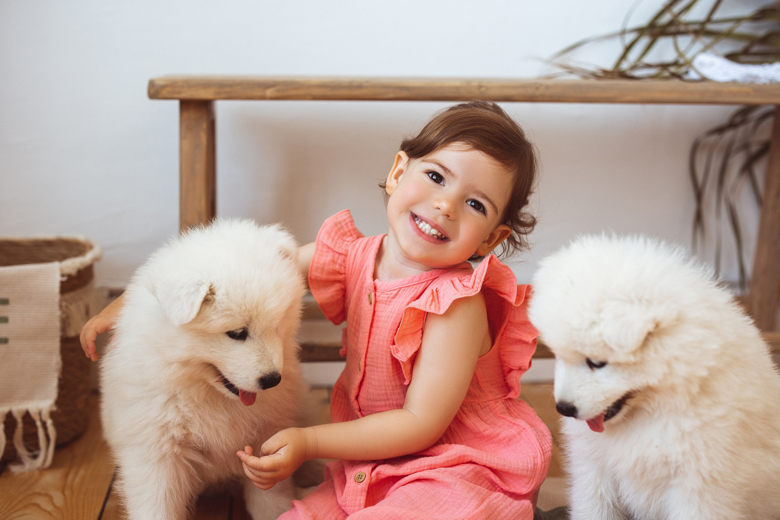 С щенками. Семейный и детский фотограф в Краснодаре Анна Трашкова