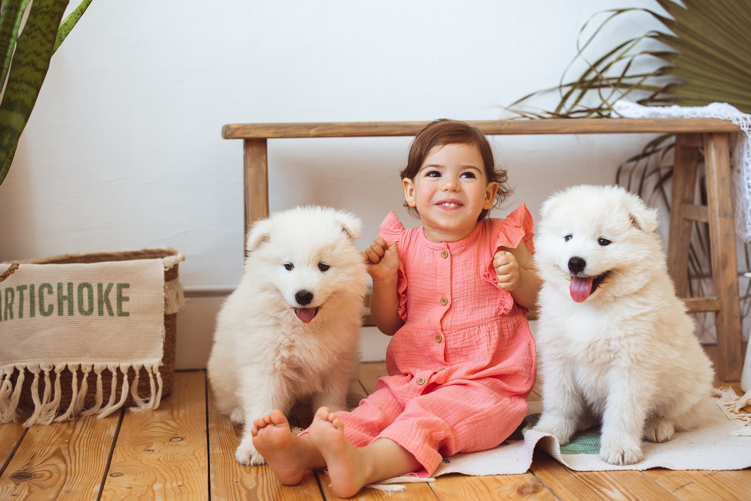 С щенками. Семейный и детский фотограф в Краснодаре Анна Трашкова