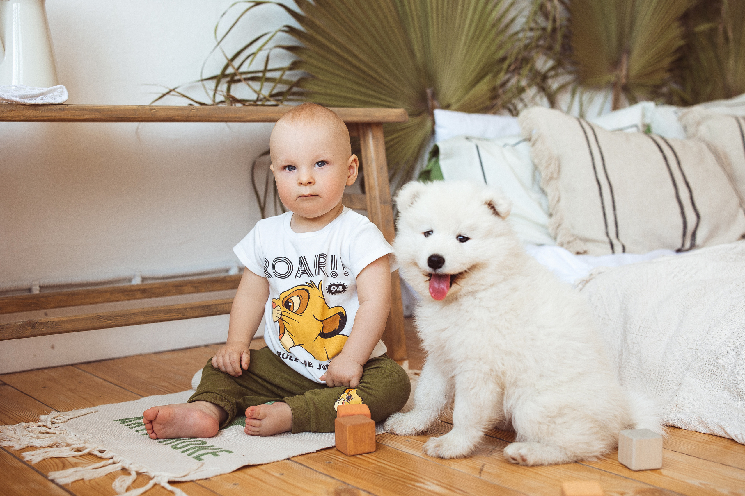 С щенками. Семейный и детский фотограф в Краснодаре Анна Трашкова