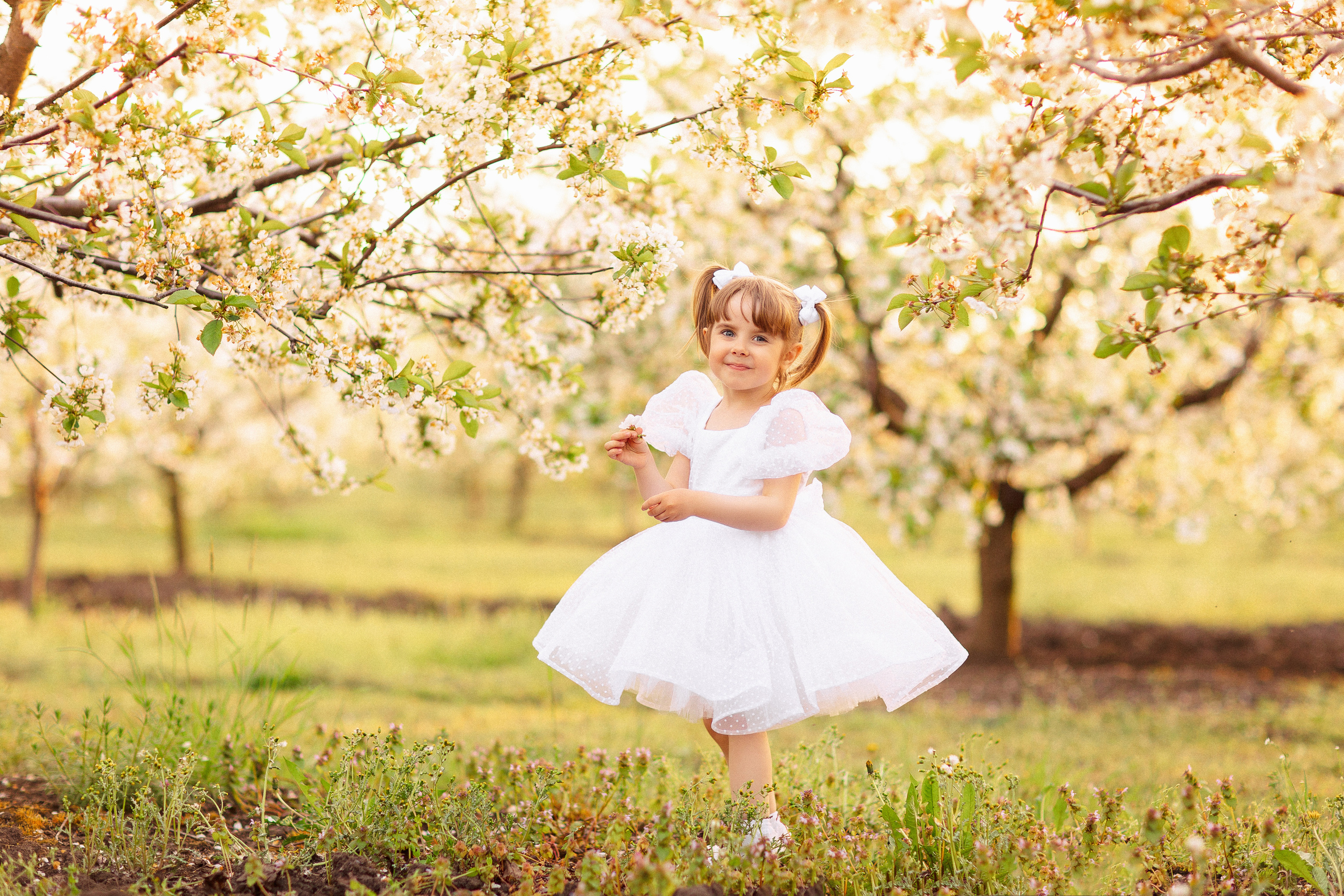 Фотосессия в цветущем саду, Краснодар. Семейный и детский фотограф в Краснодаре Анна Трашкова