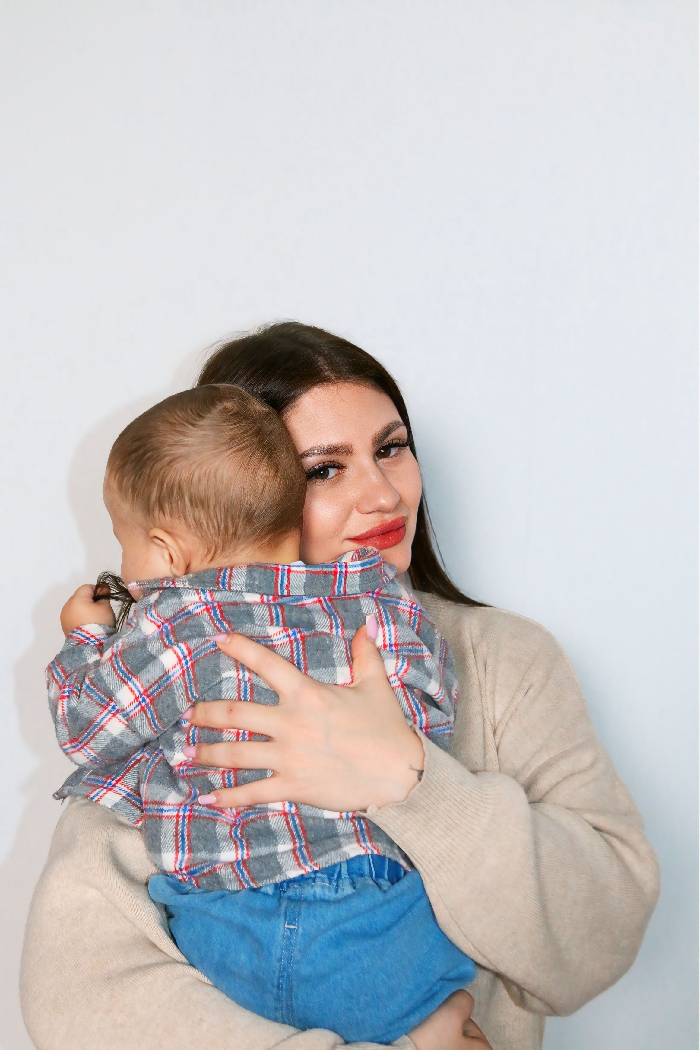 Новогодняя фотосессия мамы с сыном