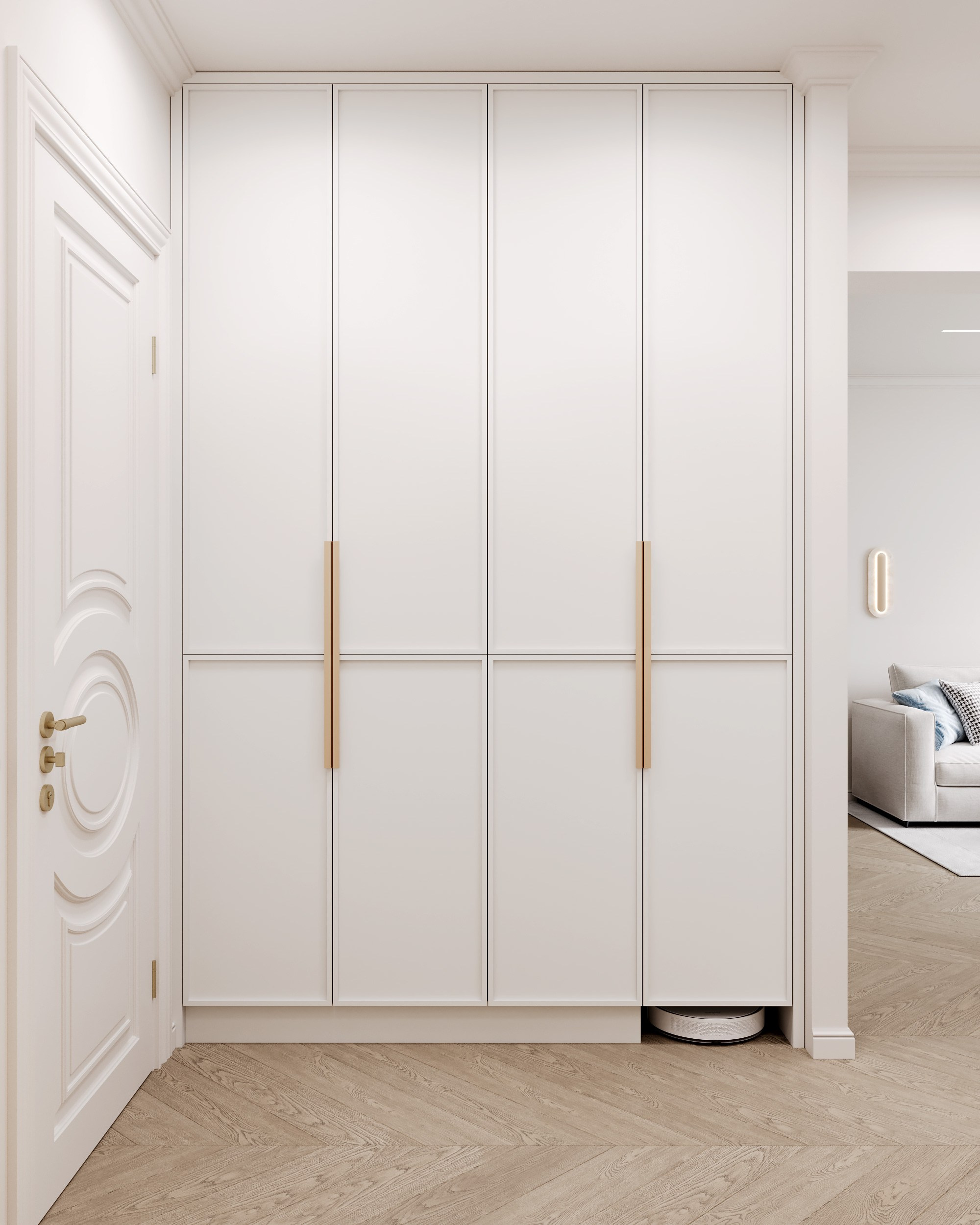 Blue Classic. Дизайн интерьера | 3D визуализация | Миланская Марина