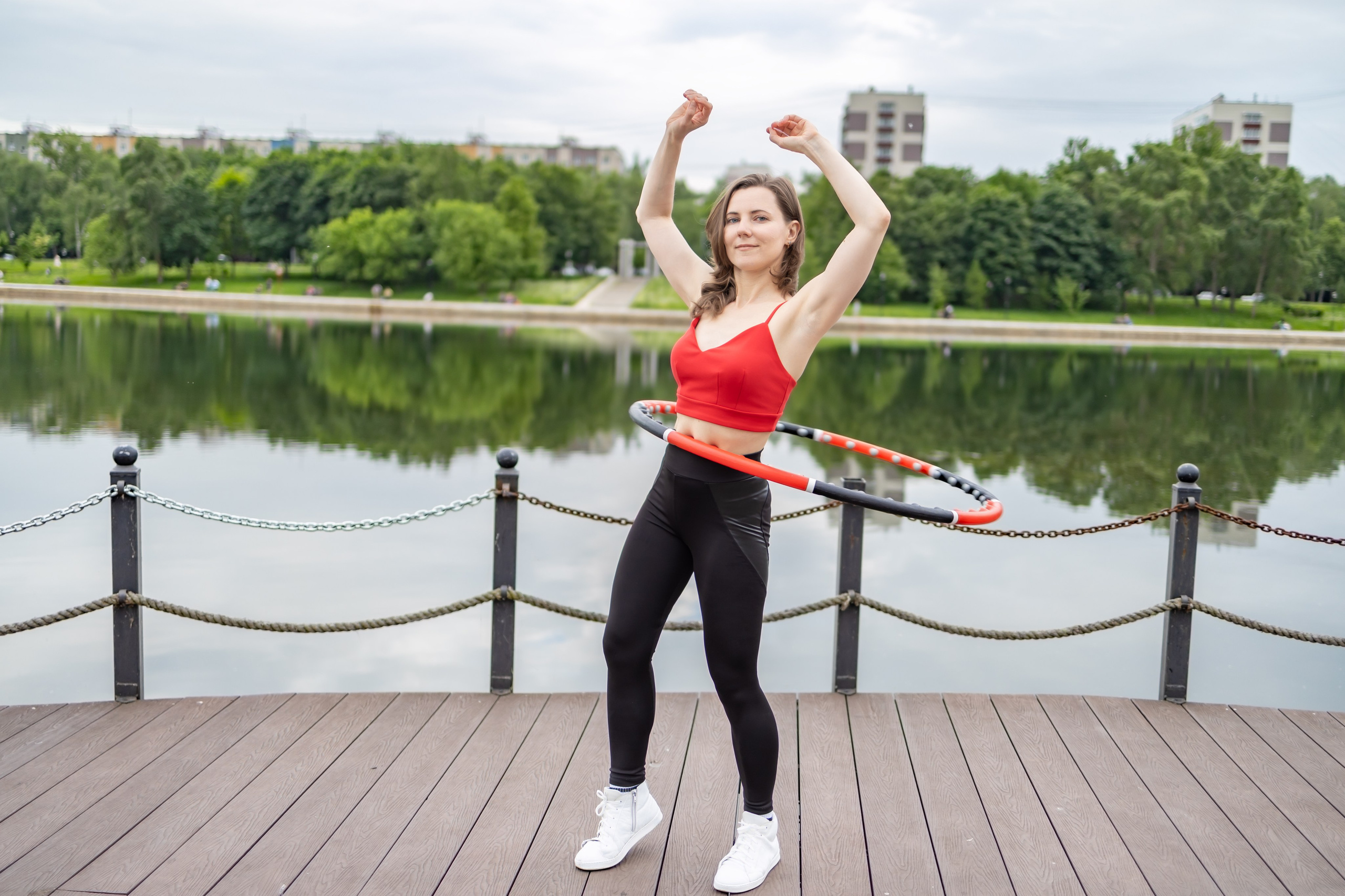Спортивная фотосессия с хула хупом и йога, пилатес. Репортажный, семейный и студийный фотограф в Москве Демин Алексей