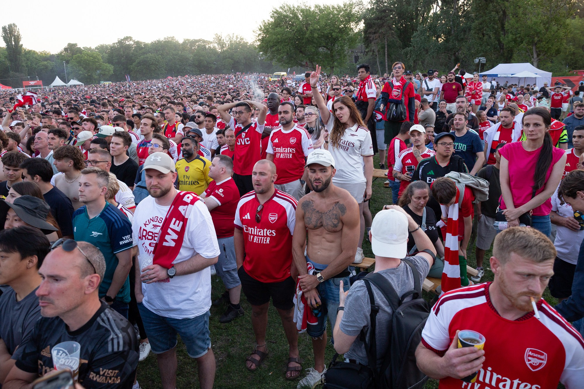 UEFA Champions League Final. Arsenal vs PSG. Budapest 2026. Arsenal Fan Zone. Photographer in Budapest  — Yura Knyazev