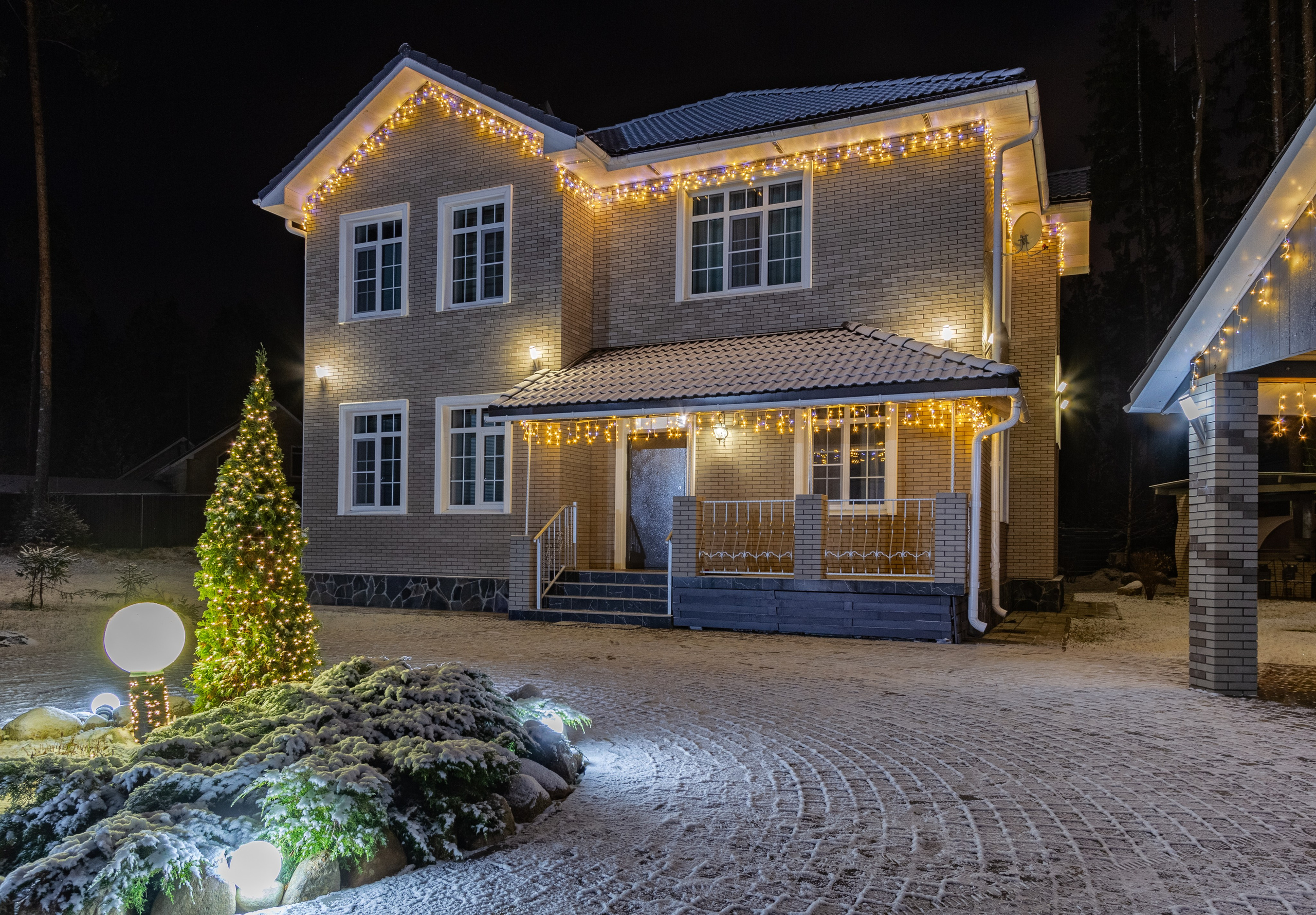 Съемка в вечернее время. Упаковка Недвижимости