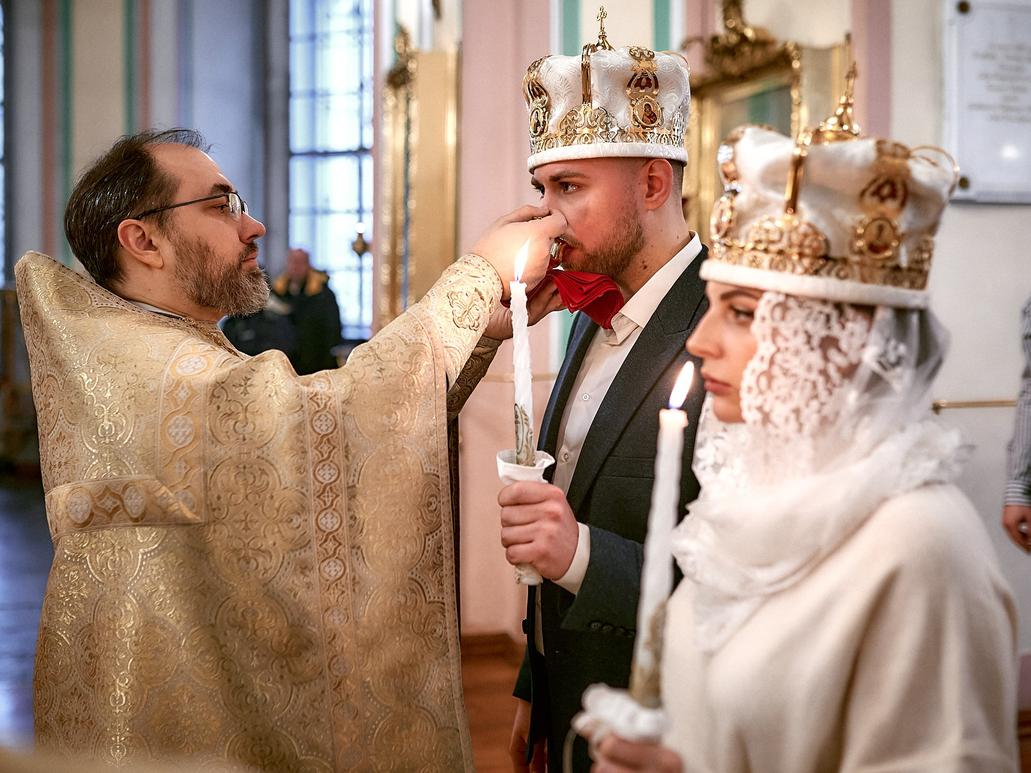 Венчание Артёма и Екатерины | Владимирский собор. Свадебный фотограф в Санкт-Петербурге Славин Денис