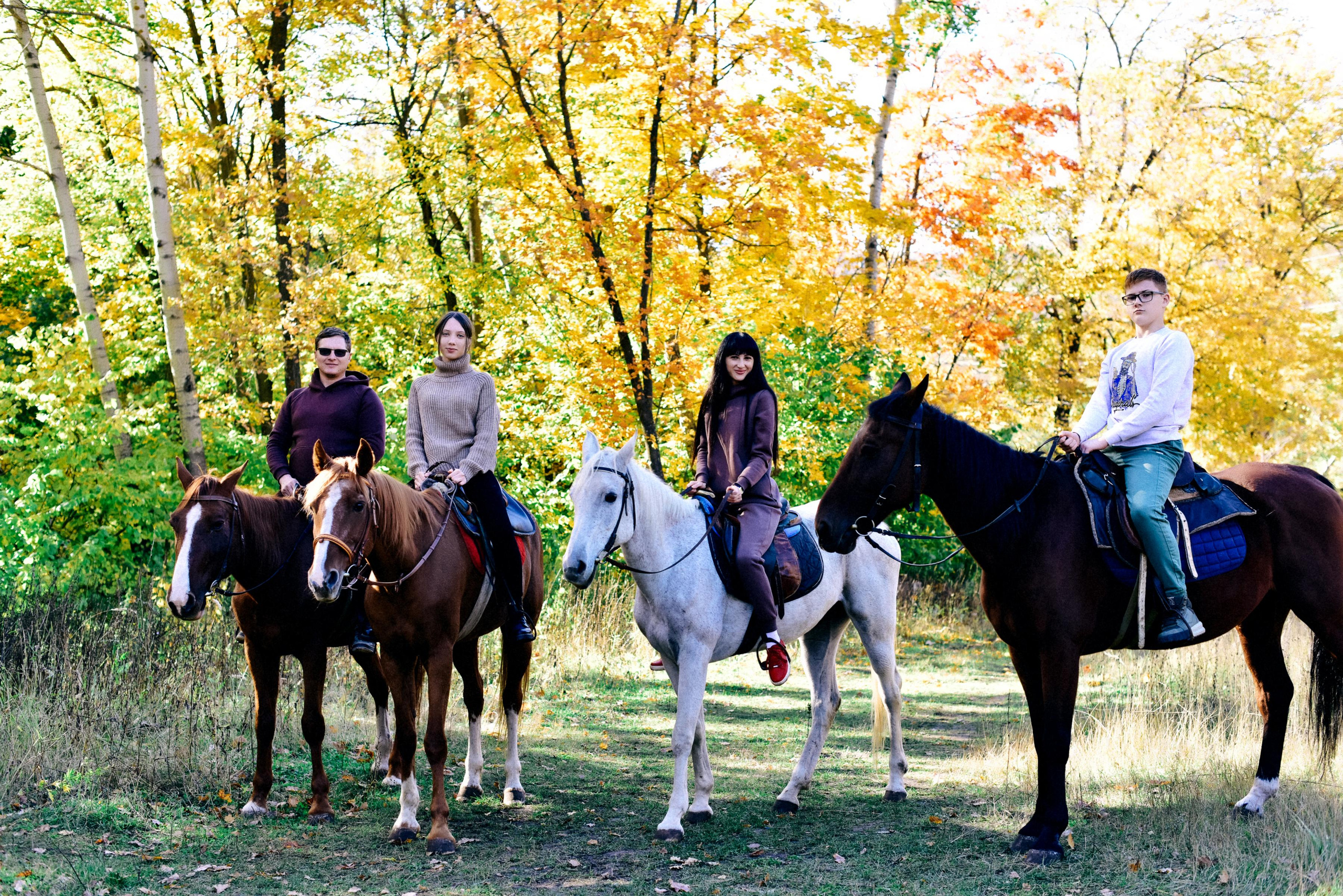 Семья Ирины на прогулке