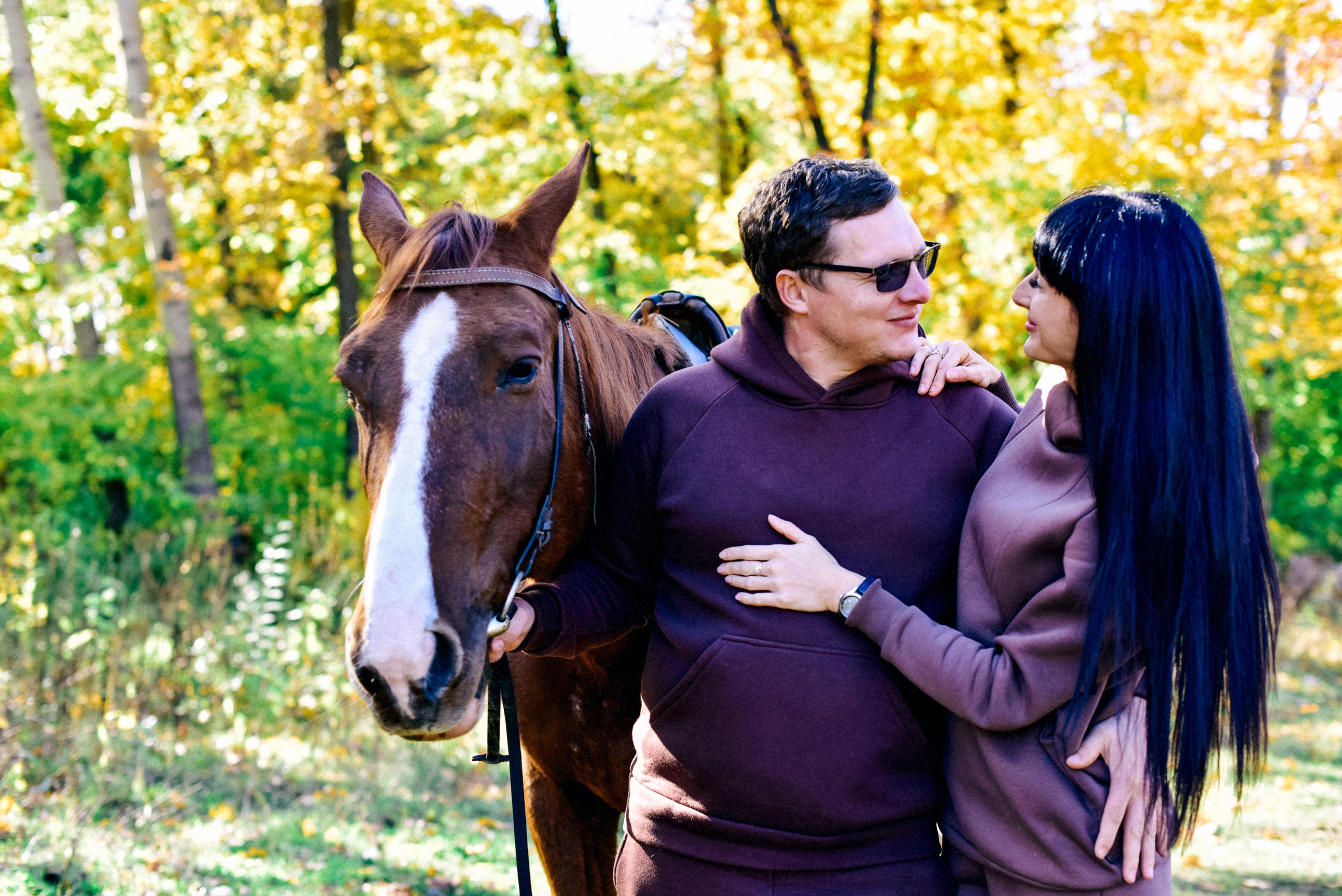 Семья Ирины на прогулке