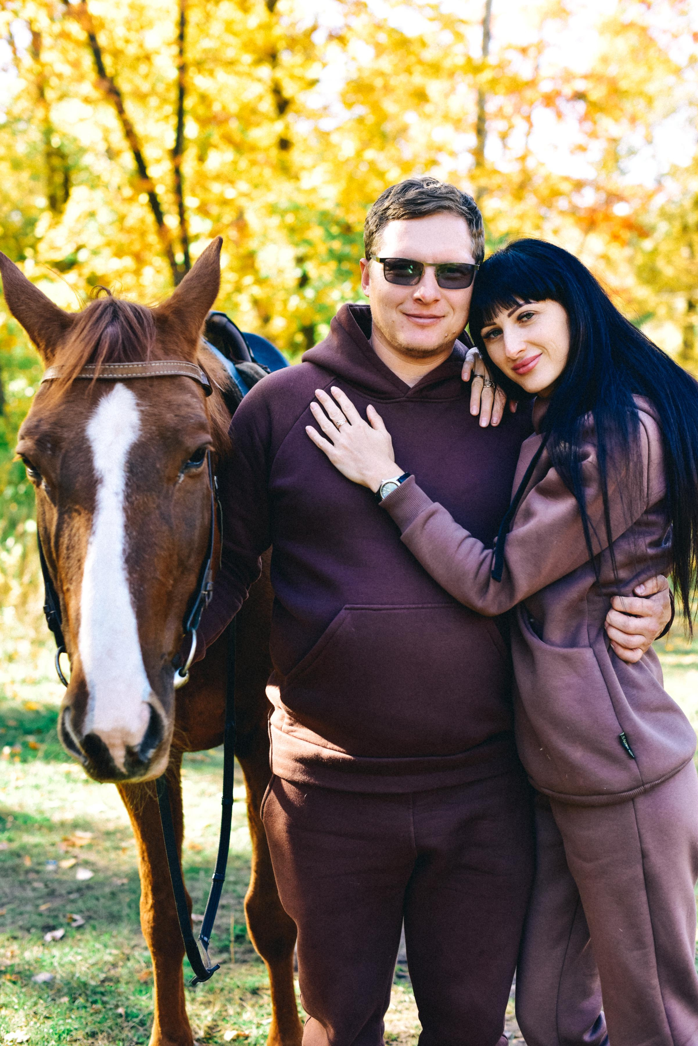 Семья Ирины на прогулке