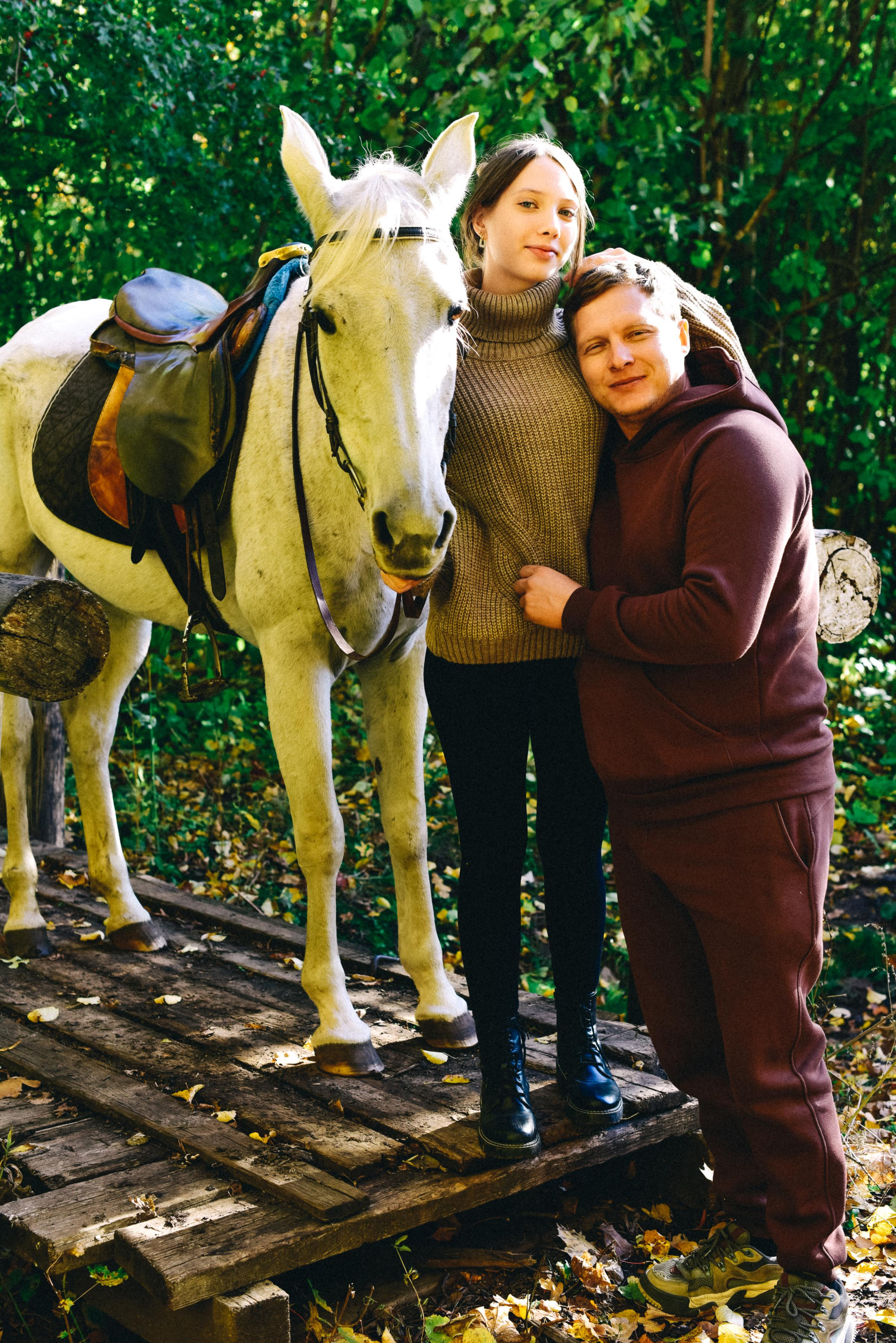 Семья Ирины на прогулке