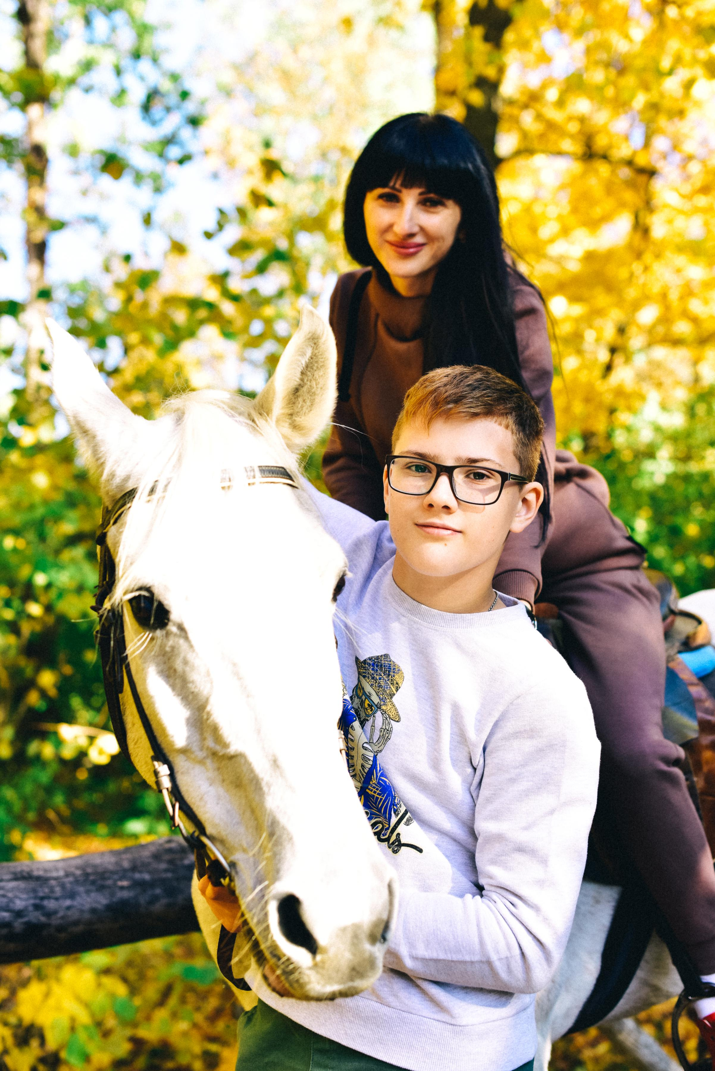 Семья Ирины на прогулке