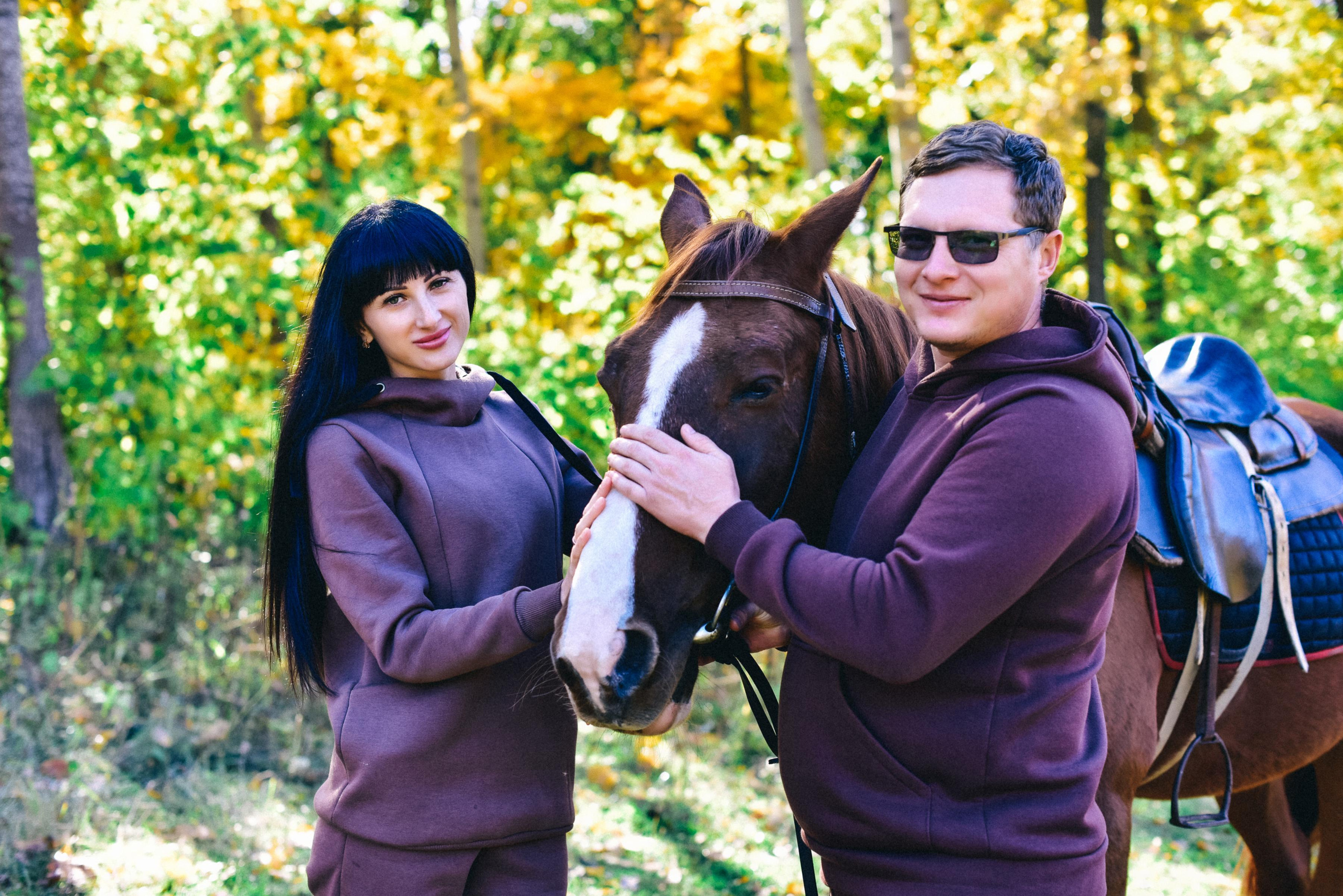 Семья Ирины на прогулке