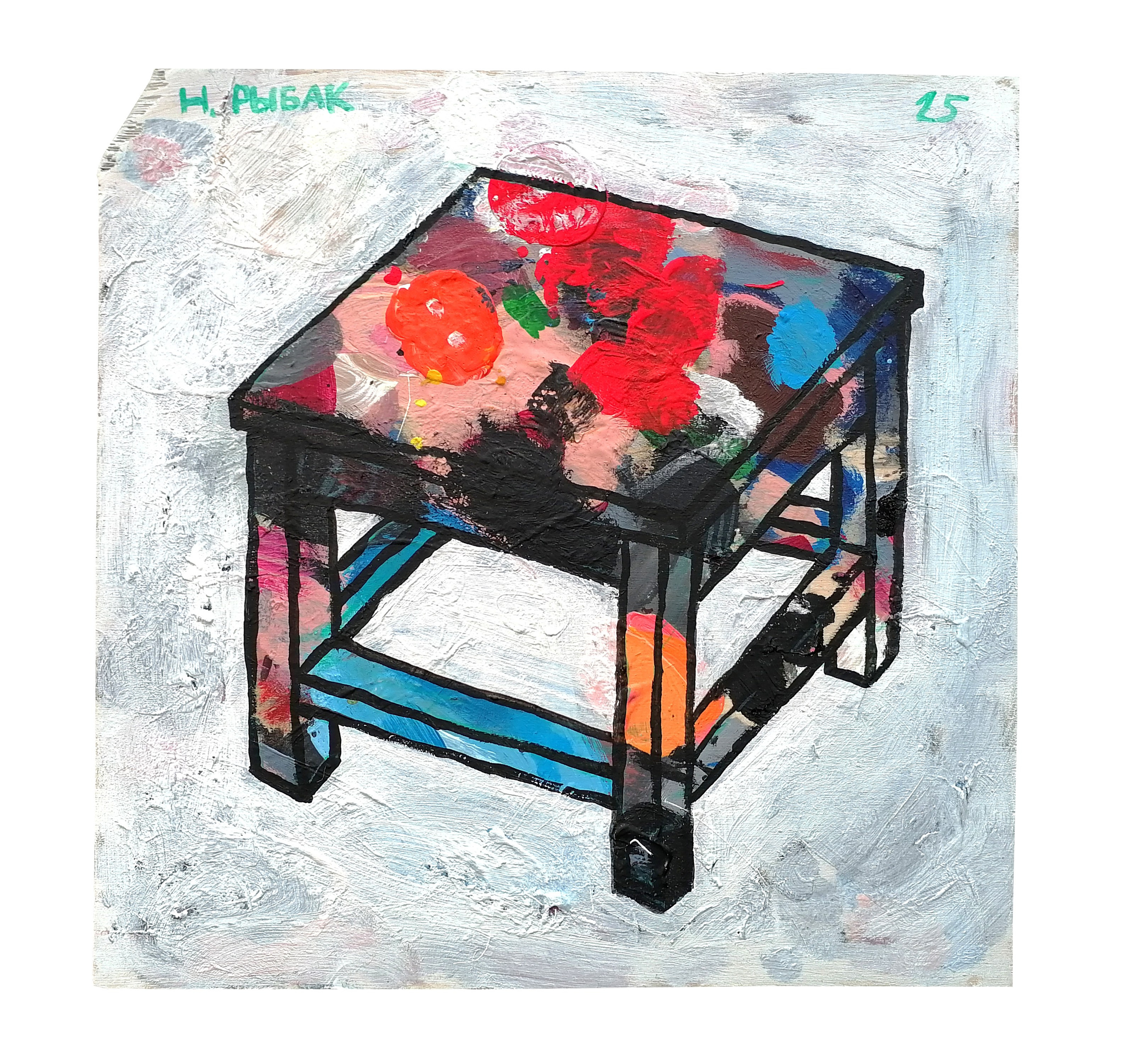 Табуретки на палитрах. Художник Рыбак Николай
