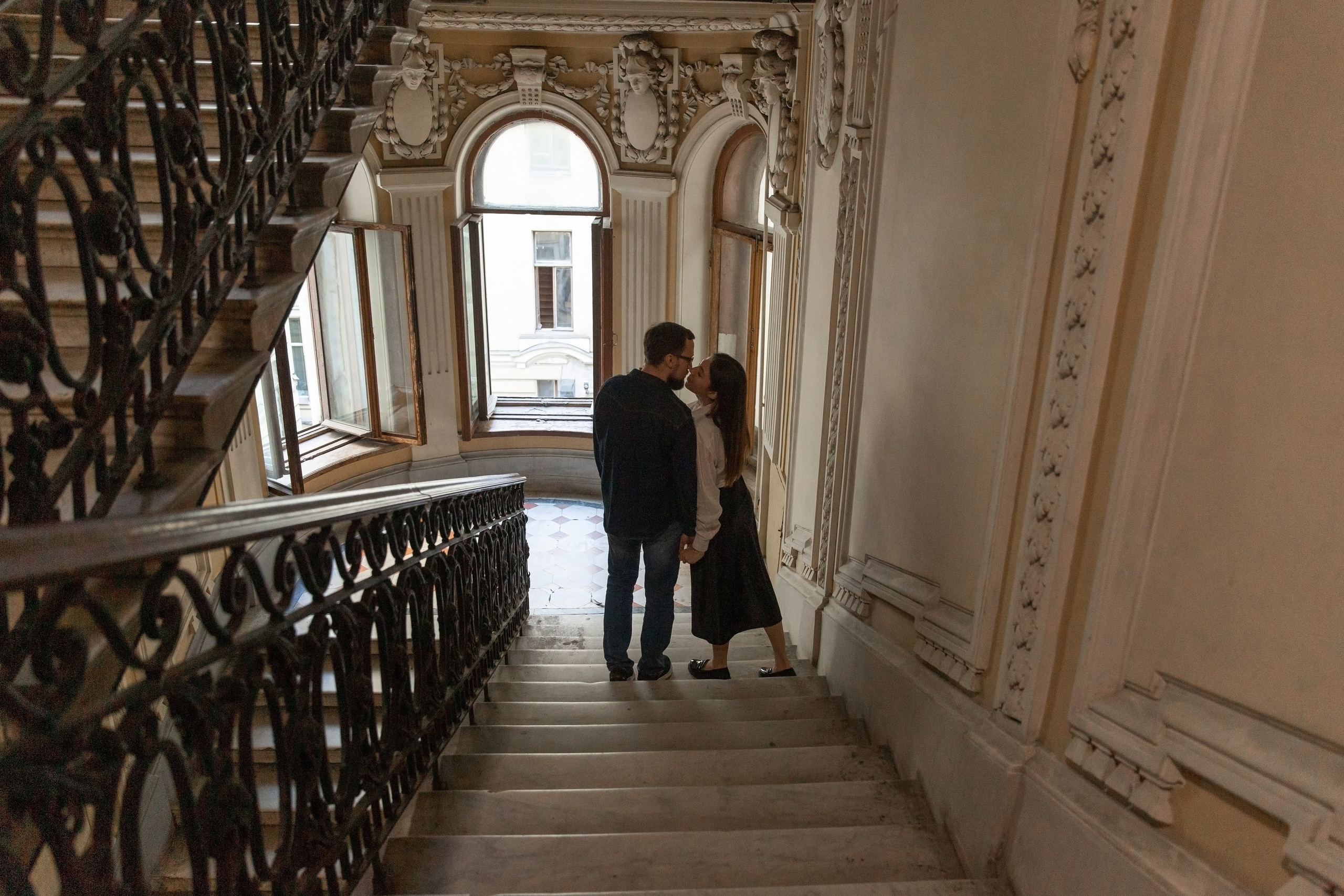 Фотосессия истории любви в центре Петербурга. Свадебный и портретный фотограф в Санкт-Петербурге Надежда Чечулина