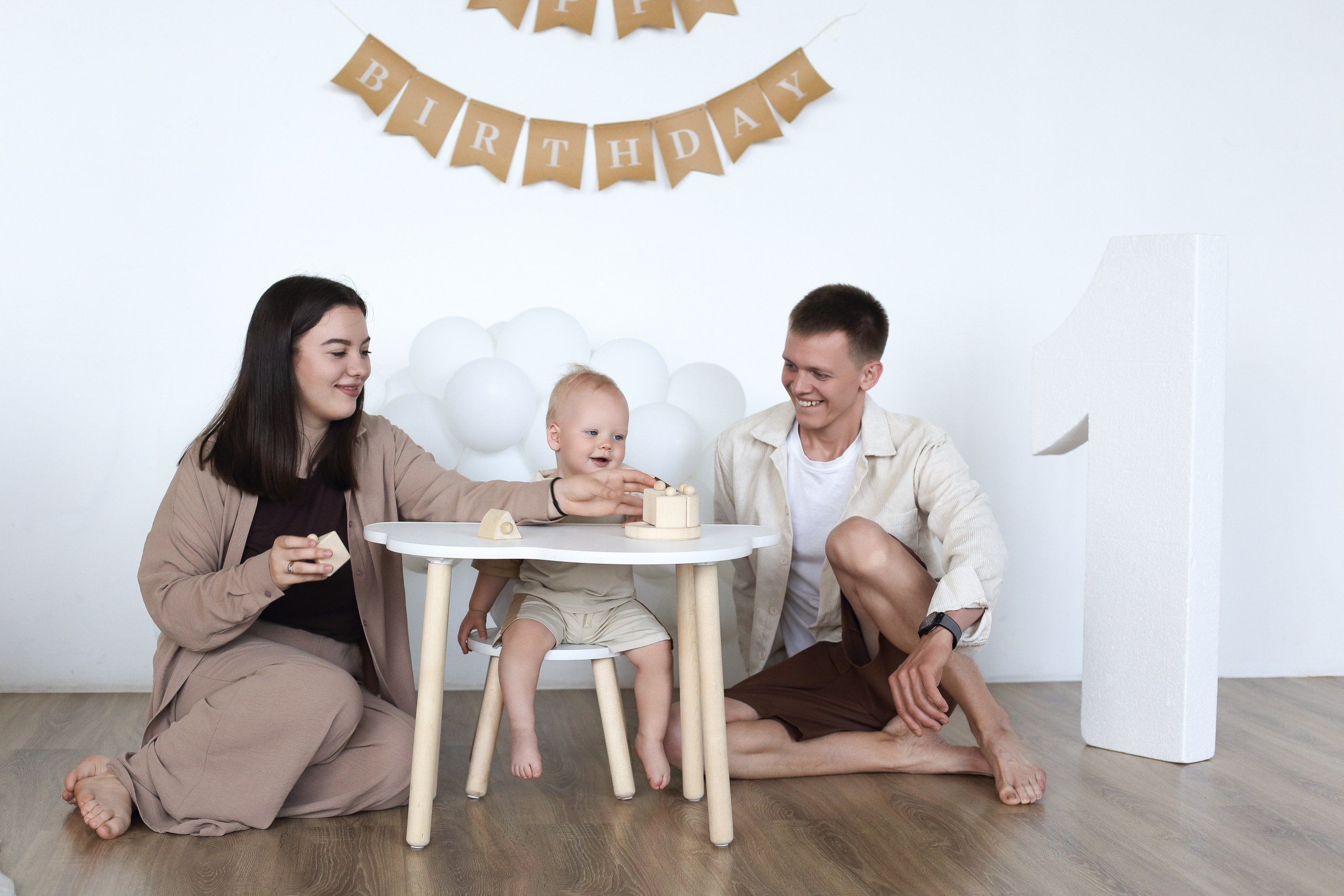 Фотосессия на годик в студии